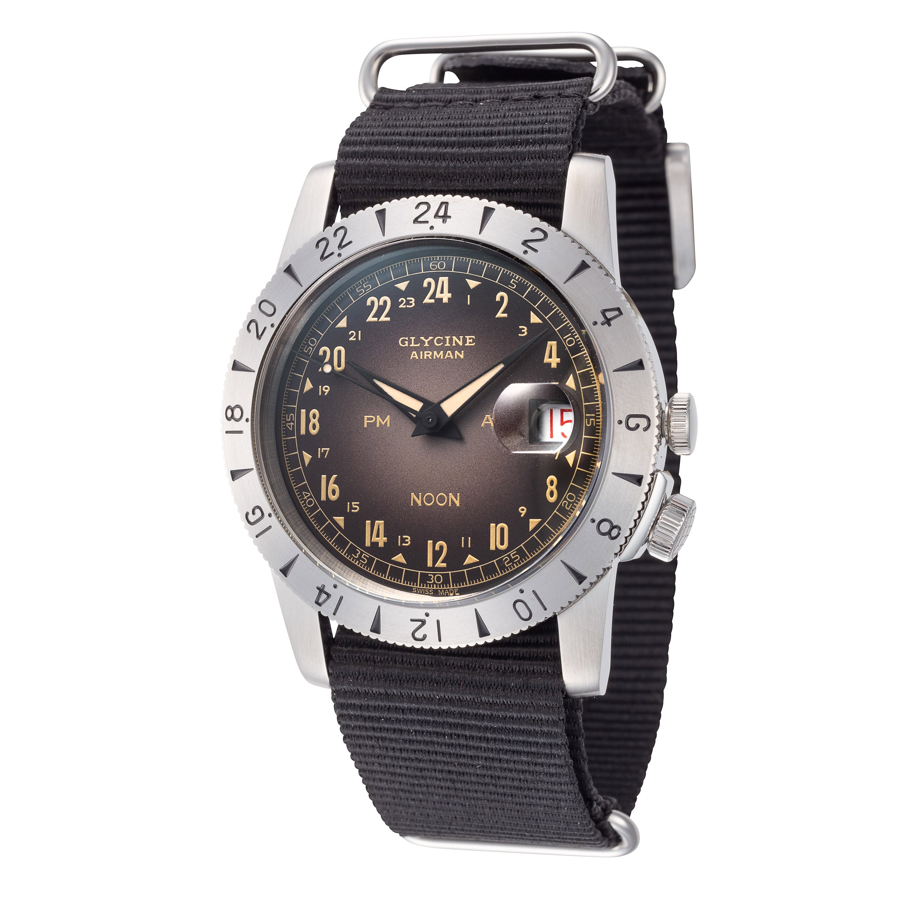 Glycine Men's Airman Vintage Noon Purist 40mm Automatic Watch GL0478