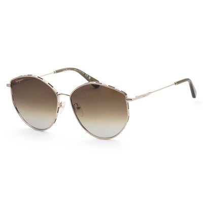 Ferragamo Women's Fashion 60mm Gold Green Sunglasses SF264S-709