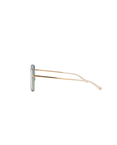 Pomellato Women's 53 mm Blue Gold Eyeglasses PM0085O-30008668-001
