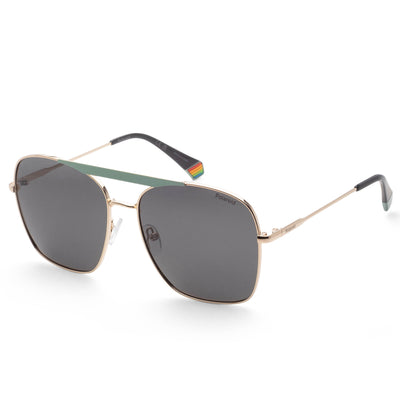 Polaroid Women's 59mm Gold Green Polarized Sunglasses PLD6201SX-03JN-M9