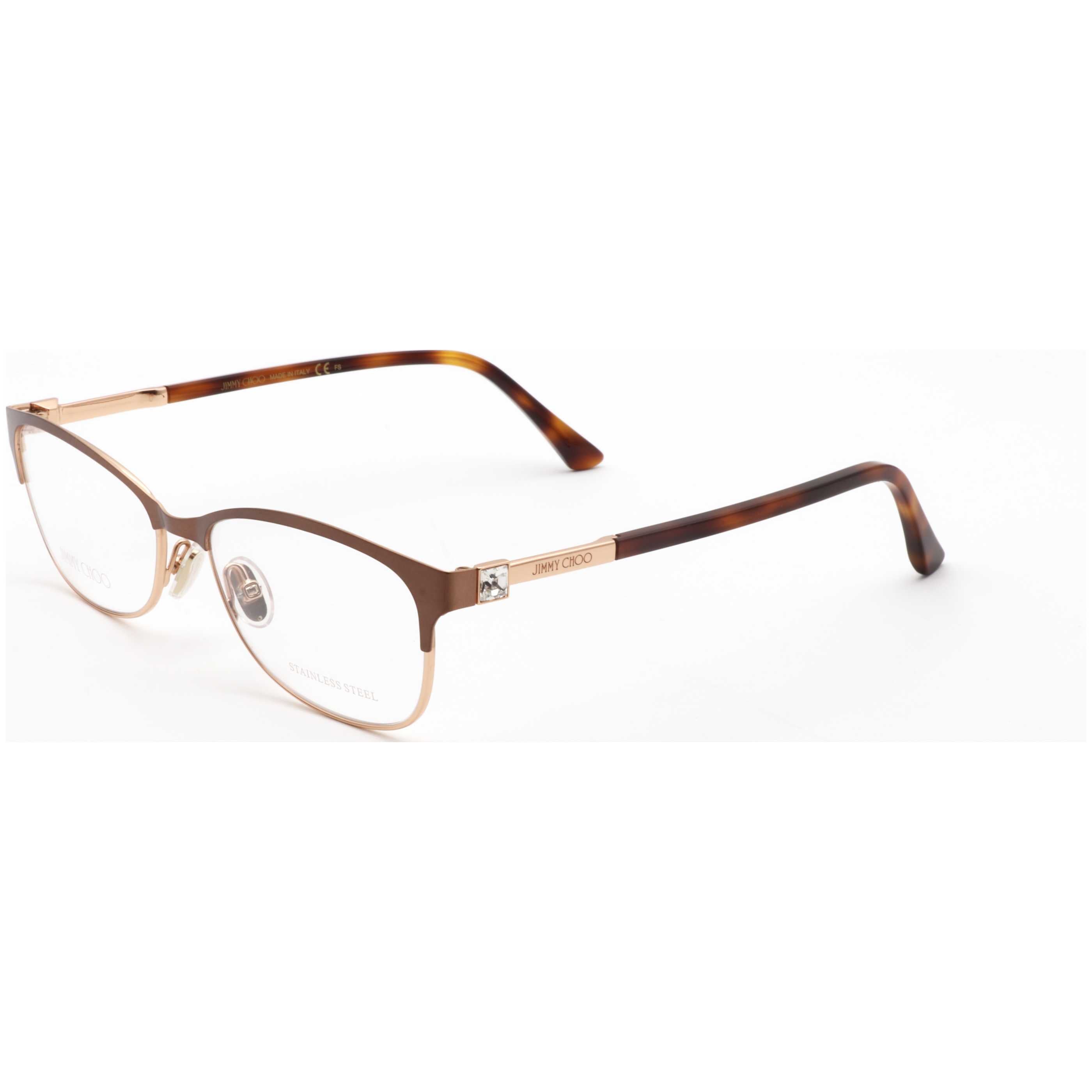Jimmy Choo Women's 54mm Brown Gold Eyeglasses JC275-0FG4-00