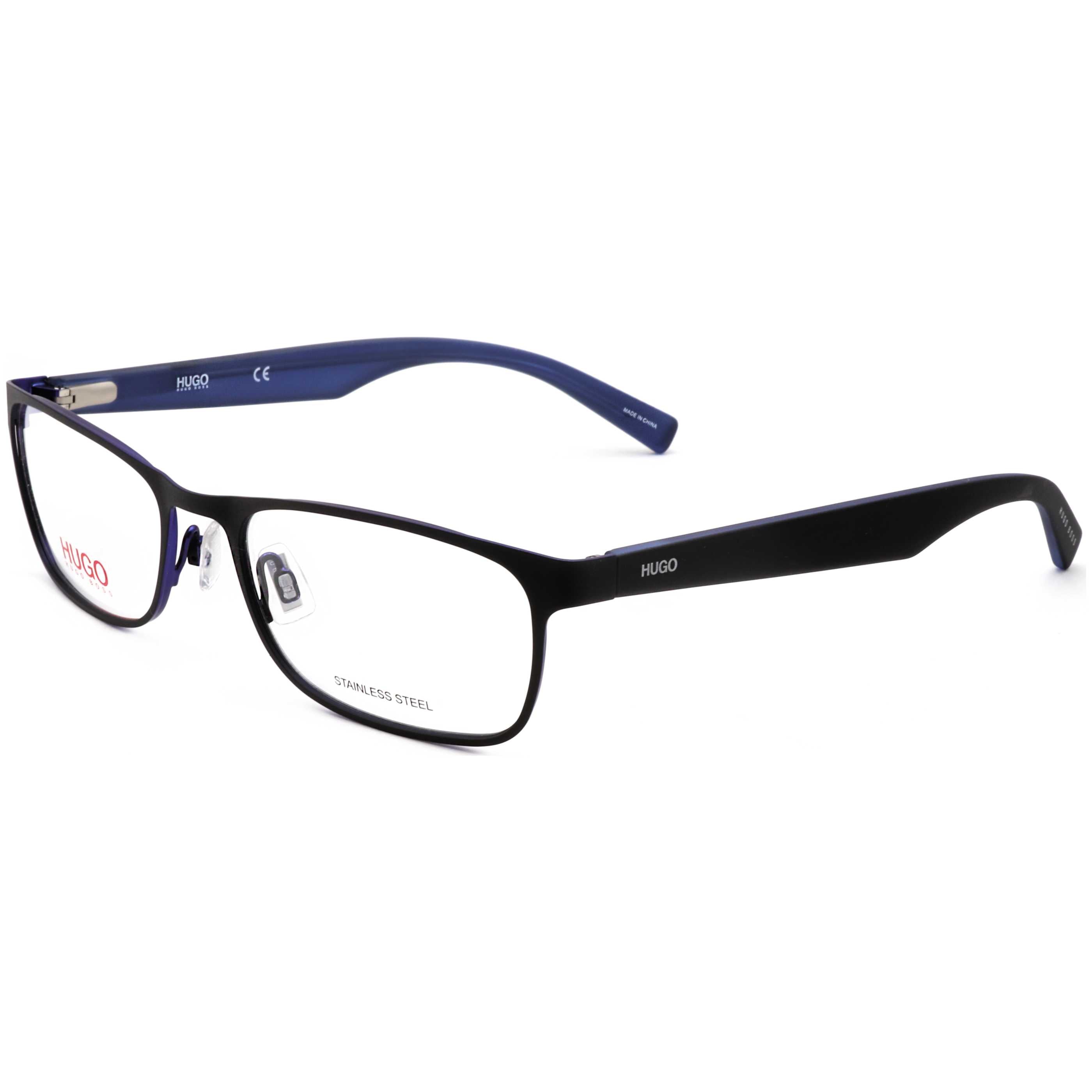 Hugo Boss Men's 54mm Matte Black Blue Eyeglasses HG0209-0VK-54