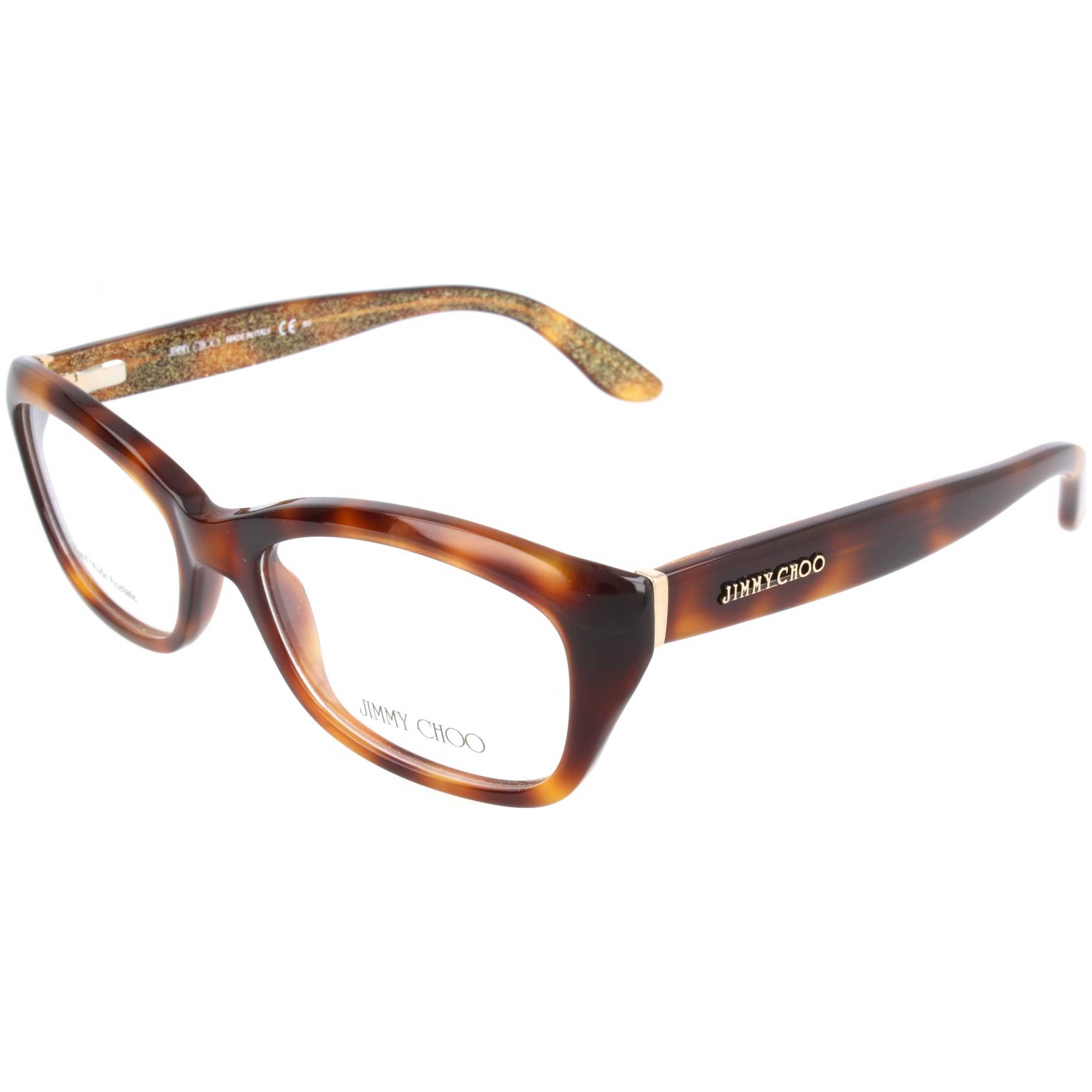 Jimmy Choo Women's 52mm Havana Glitter Gold Eyeglasses JC82-EHO-52