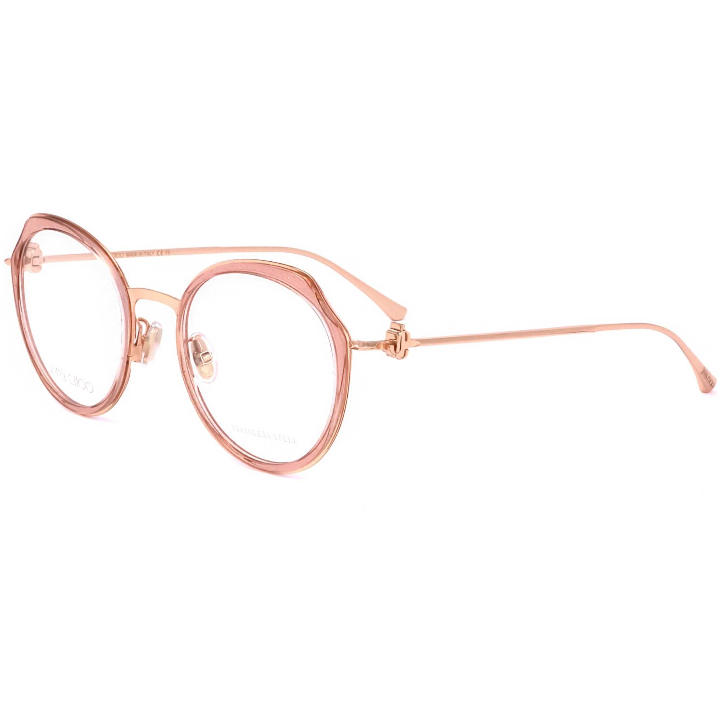 Jimmy Choo Women's 50mm Pink Glitter Eyeglasses JC264-G-W66-50