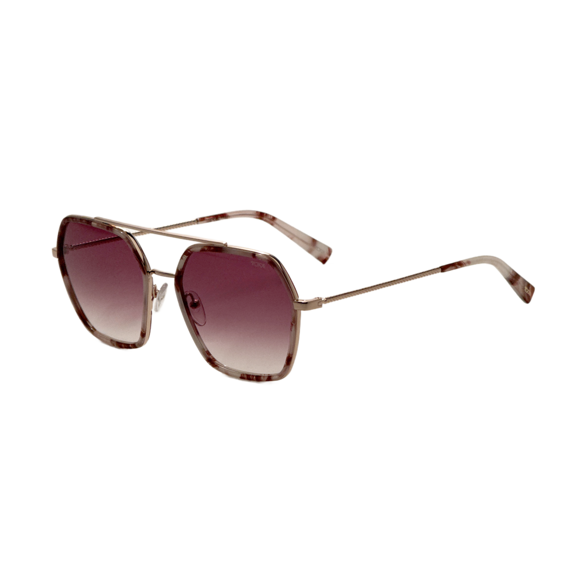 Tumi Unisex 56mm Pink Havana Sunglasses STU510-560ROS