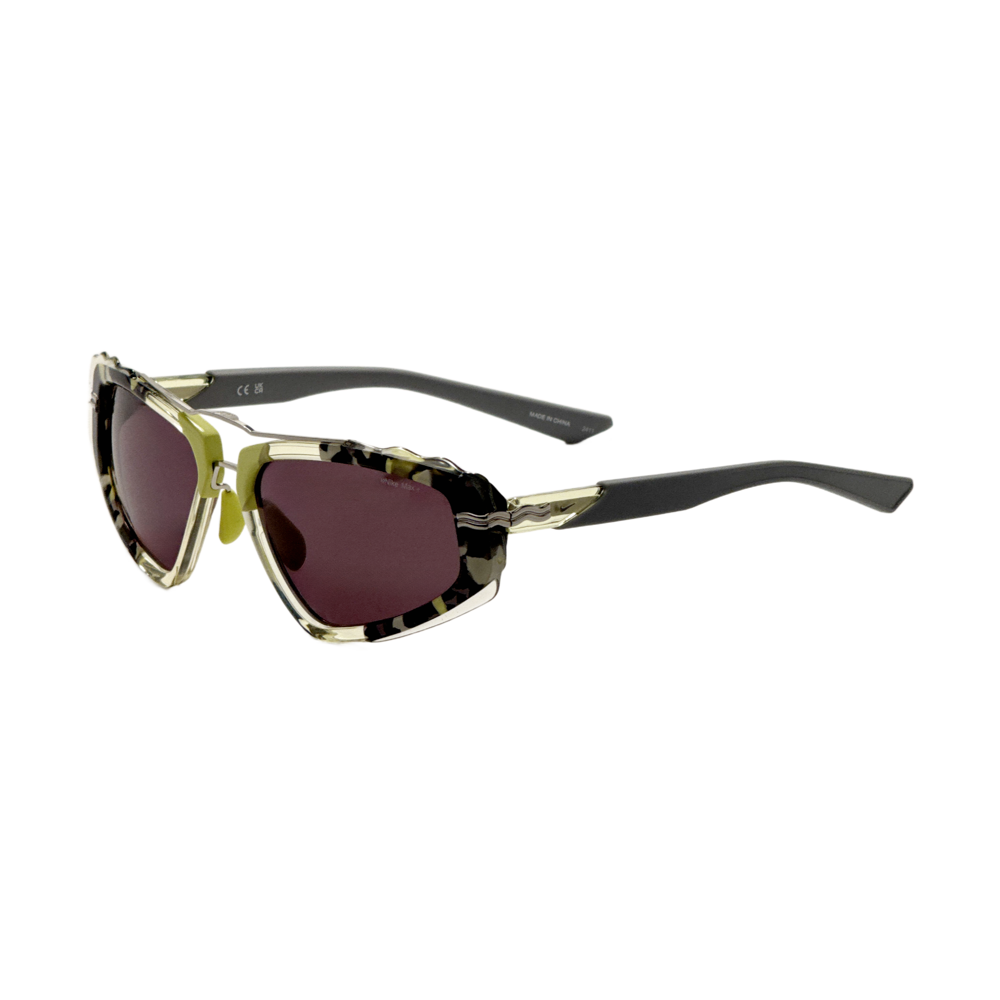 Nike Unisex Electric Drip 60mm Citron Tortoise Sunglasses IF1011X-700
