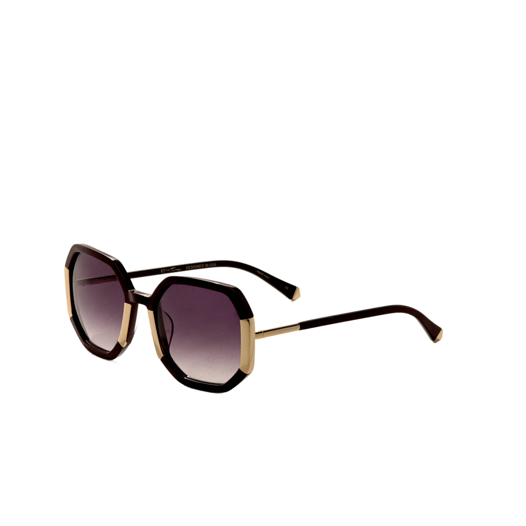 Kate Young Hazel Women's 53mm Burgundy White Gradient Sunglasses K579-BUR-53