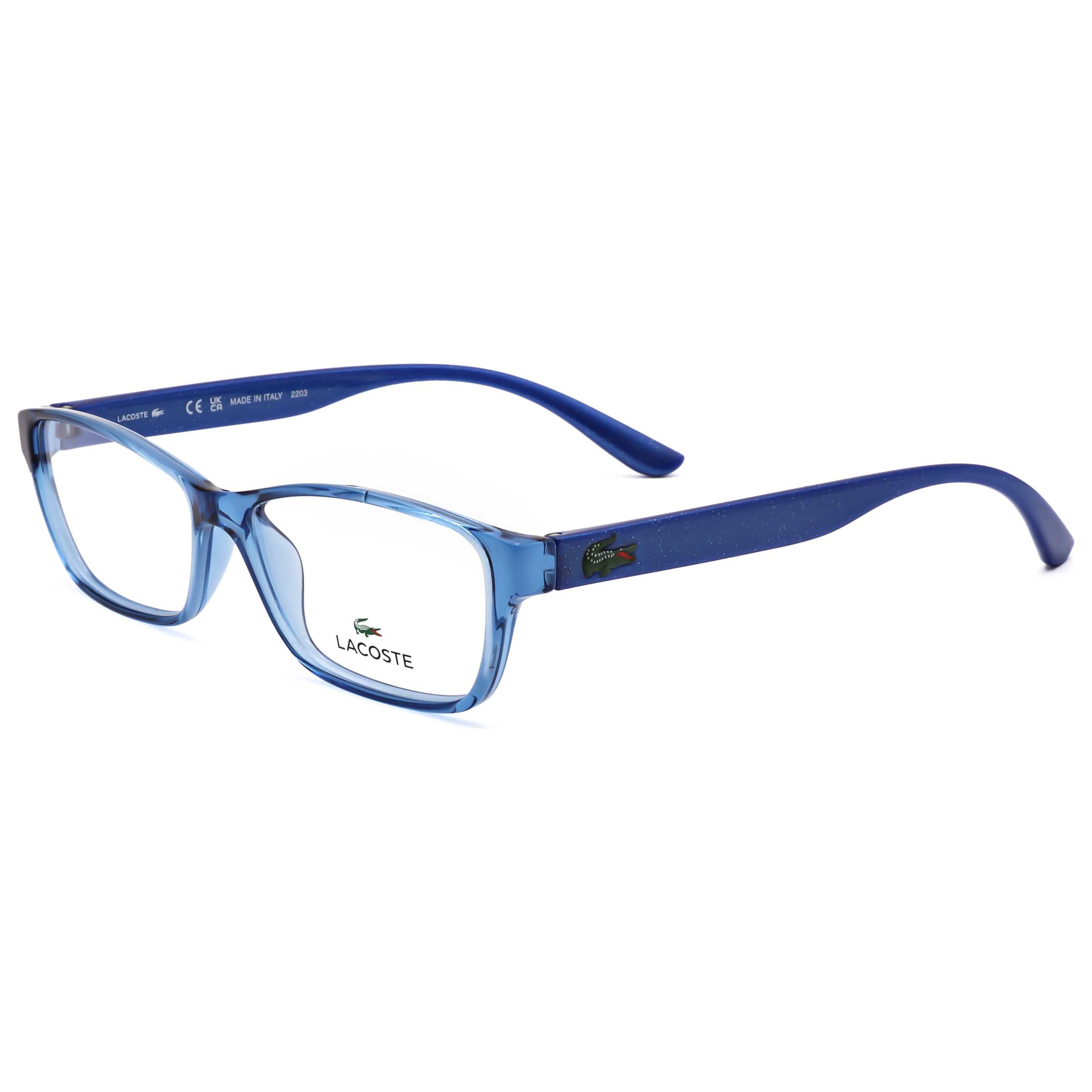 Lacoste Unisex 51mm Azure With Glitter Temples Eyeglasses L3803BMI-440-51