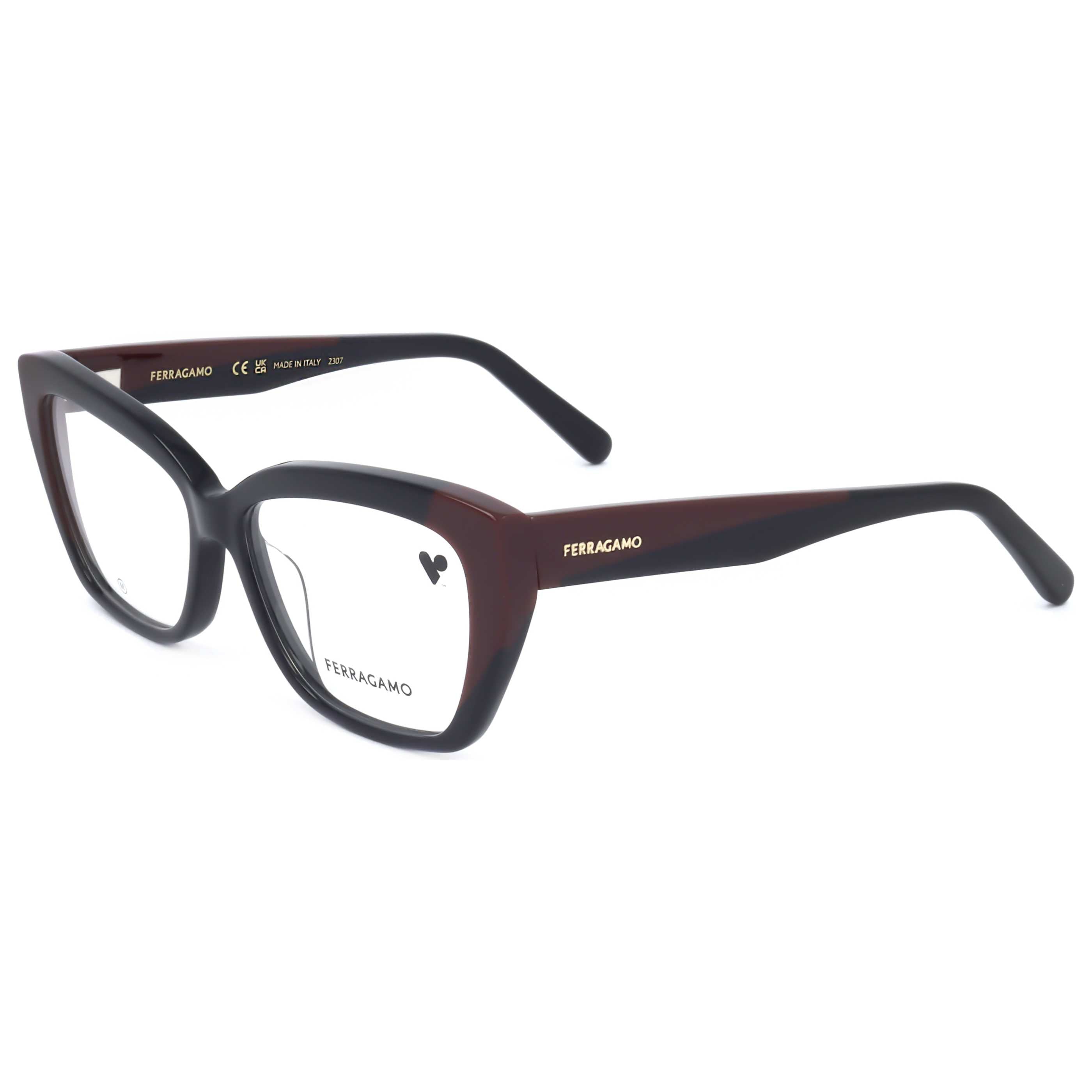 Ferragamo Woman 53mm Black Burgundy Eyeglasses SF2938N-051-53