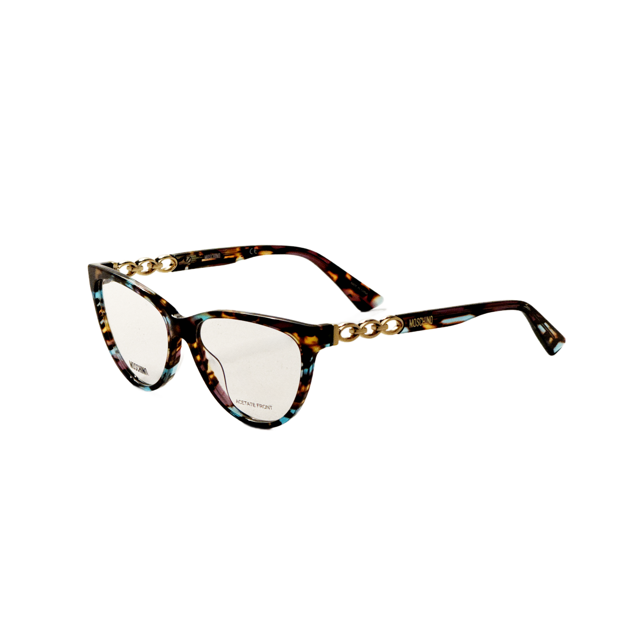 Moschino Women's 53mm Brown Blue Havana Eyeglasses MOS589-X8Q-53