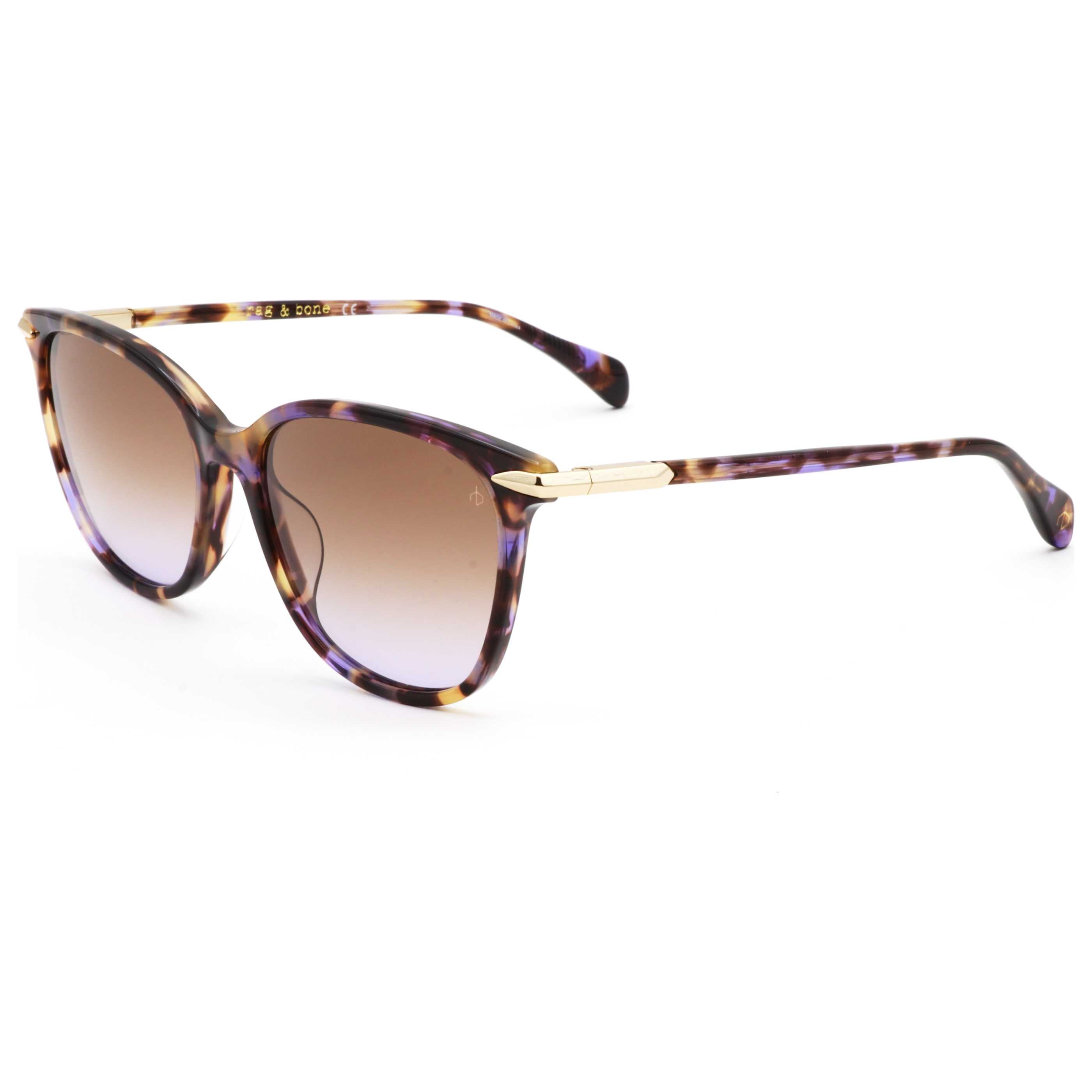 Rag & Bone Women's 55 mm Violet Havana Sunglasses RNB1035-S-DEX-55