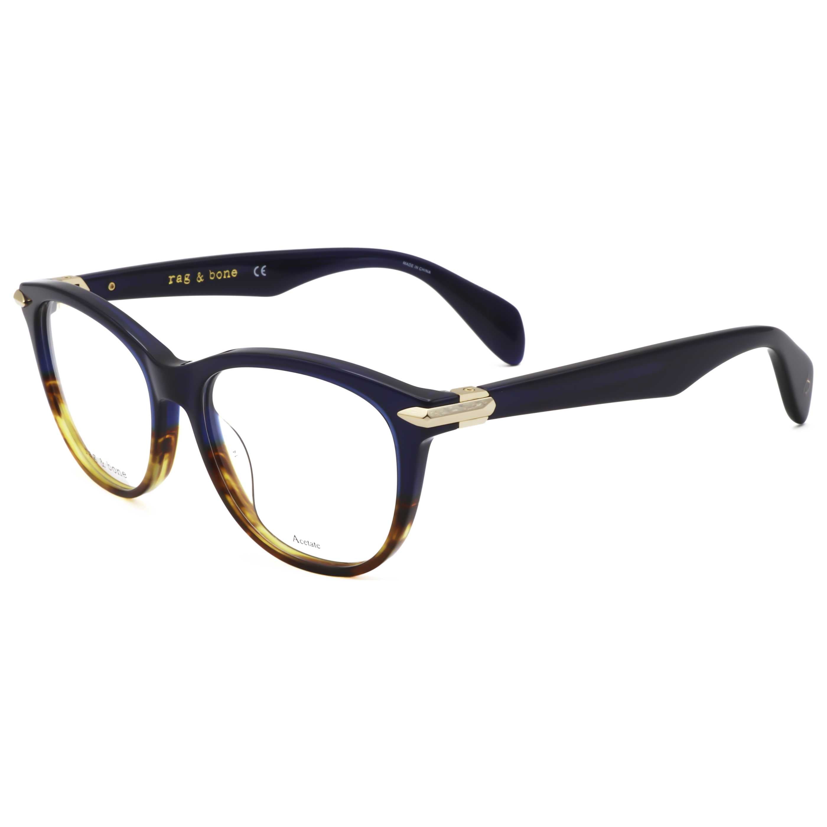 Rag & Bone Women's 51 mm Havana Blue Eyeglasses RNB3014-IPR-51