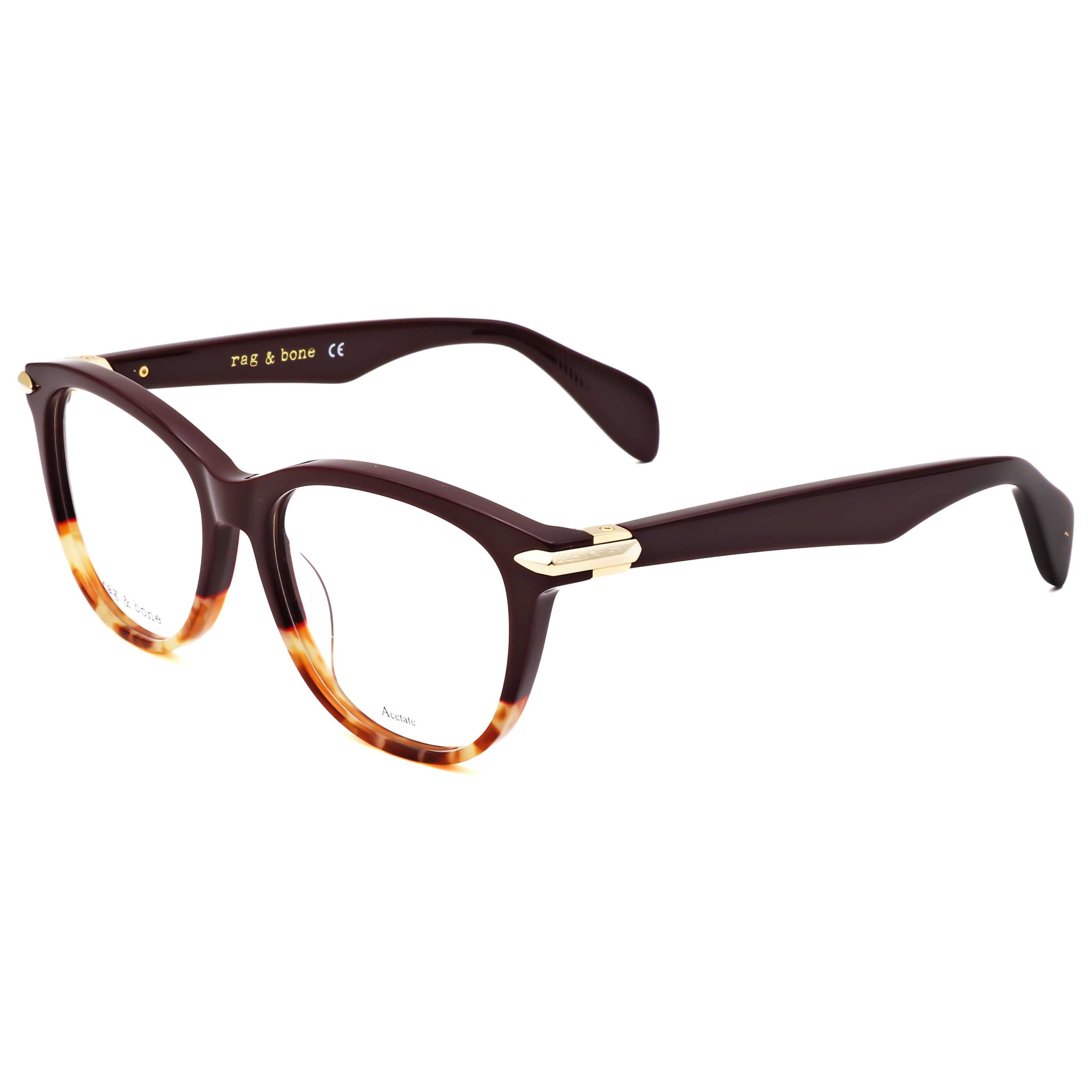 Rag & Bone Women's 51 mm Burgundy Eyeglasses RNB3014-LHF-51