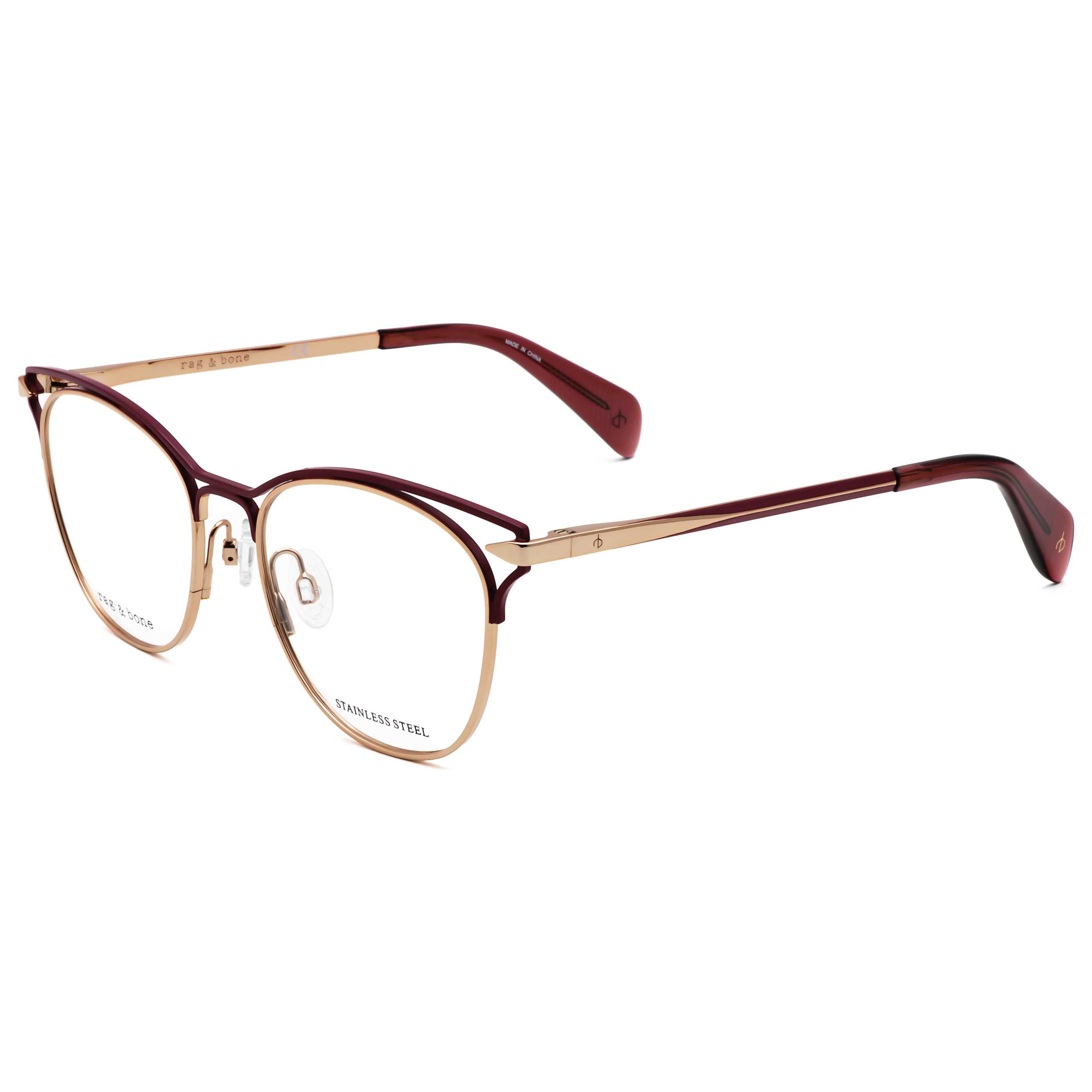 Rag & Bone Women's 51 mm Red Gold Eyeglasses RNB3019-AU2-51