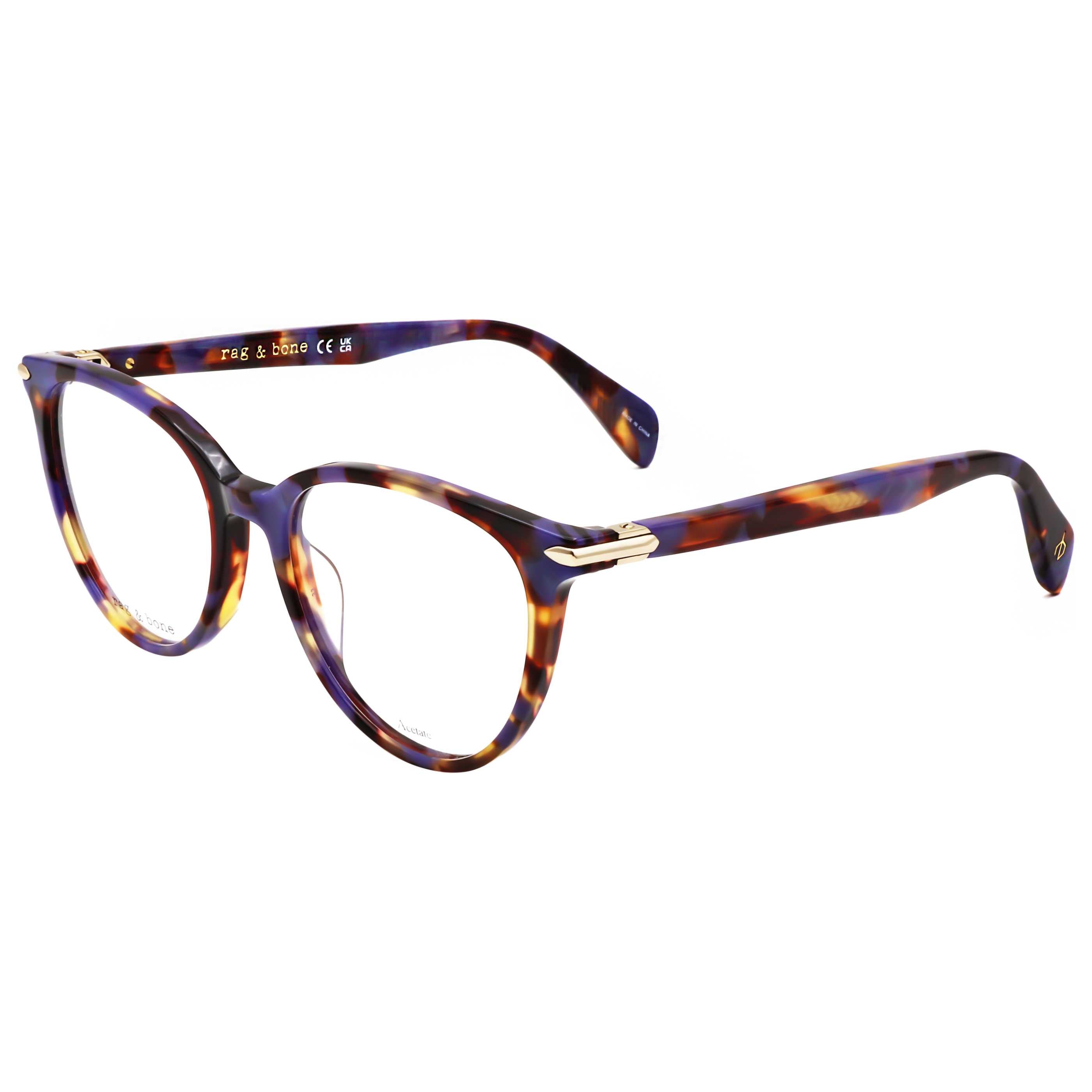 Rag & Bone Women's 51 mm Blue Havana Eyeglasses RNB3027-JBW-51