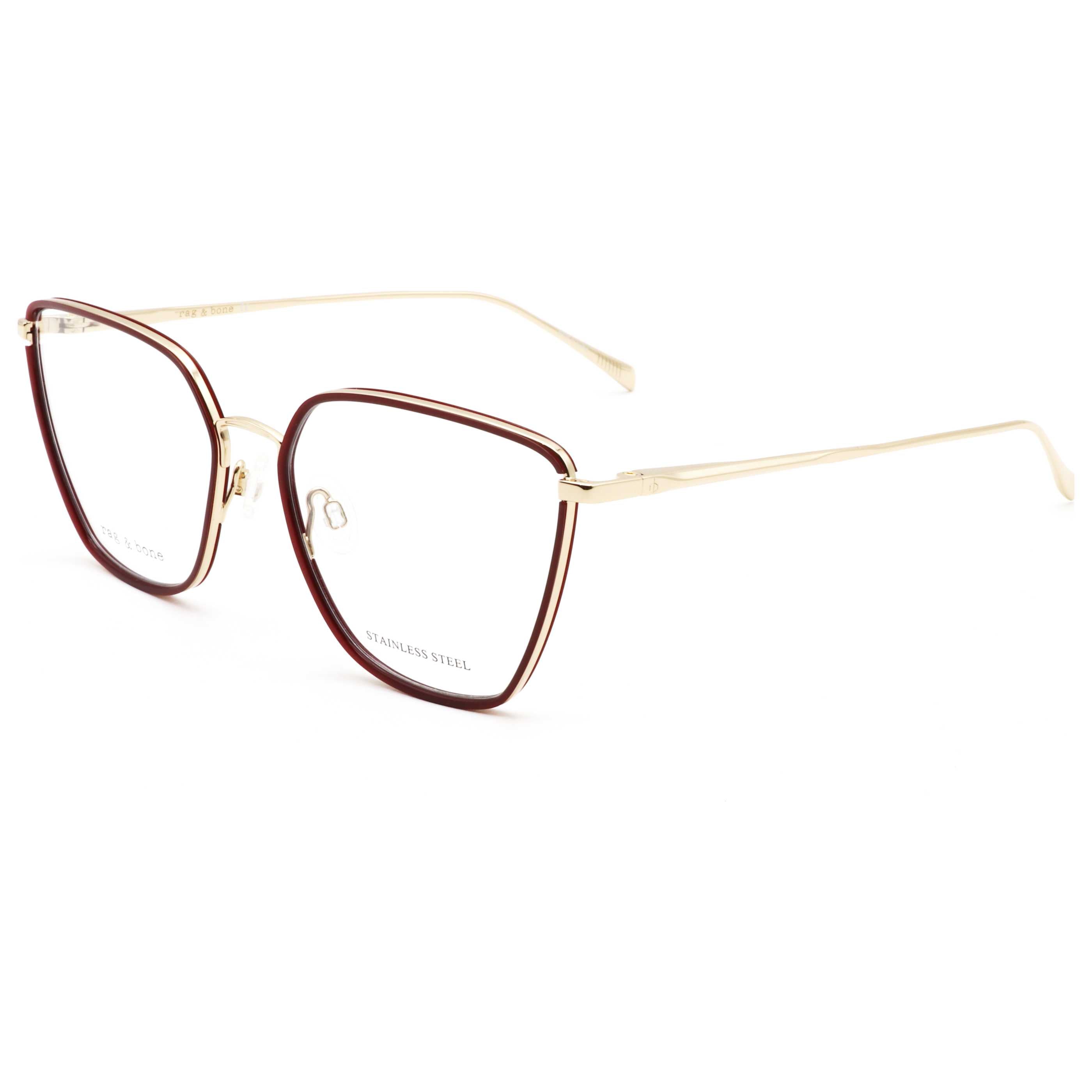 Rag & Bone Women's 55mm Burgundy Gold Eyeglasses RNB3028-6K3-55