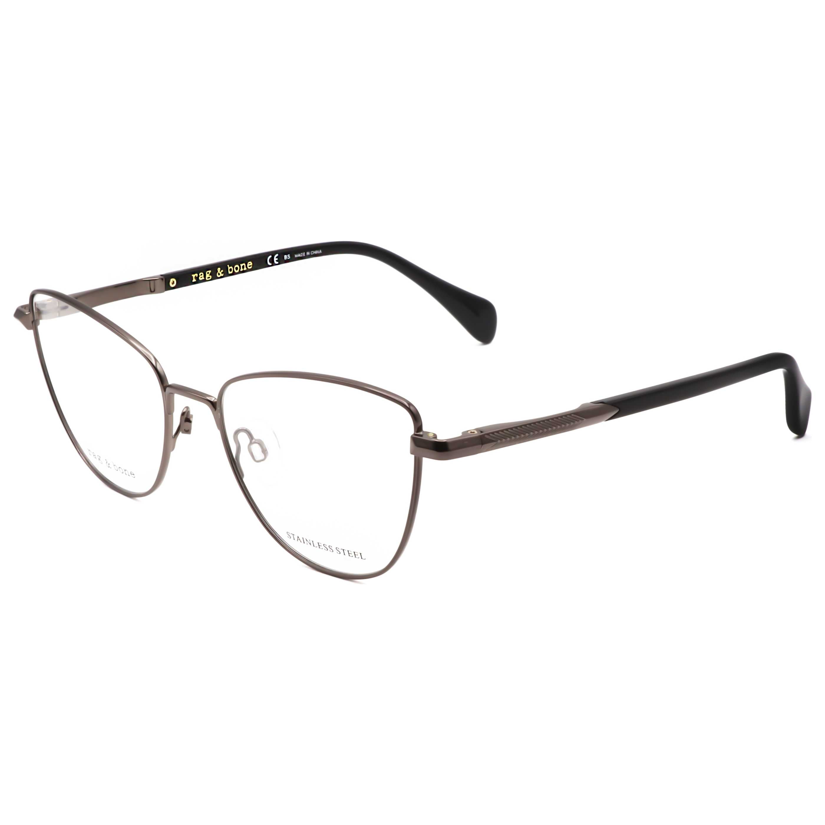Rag & Bone Women's 53 mm Dark Ruthenium Black Eyeglasses RNB3037-V81-53
