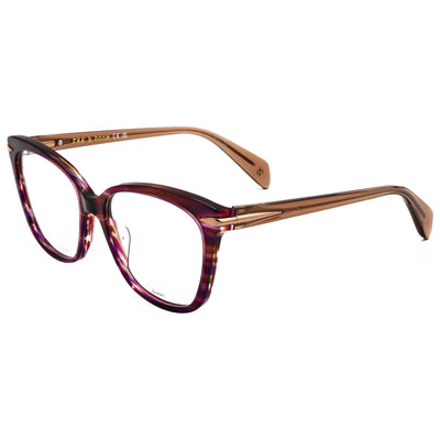Rag & Bone Women's 54 mm Violet Brown Horn Eyeglasses RNB3077-L7W-54