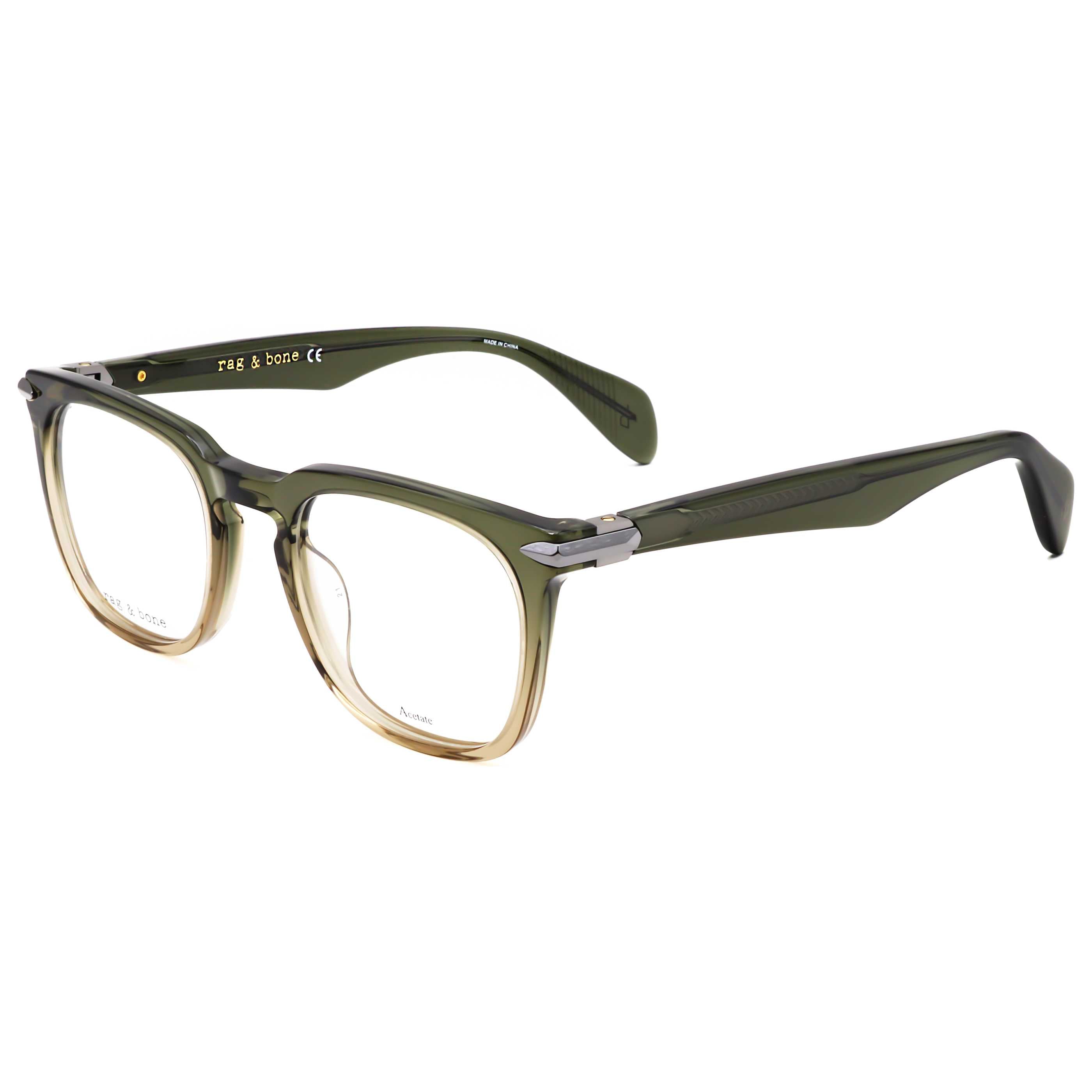Rag & Bone Men's 49mm Green Eyeglasses RNB7008-1ED-49