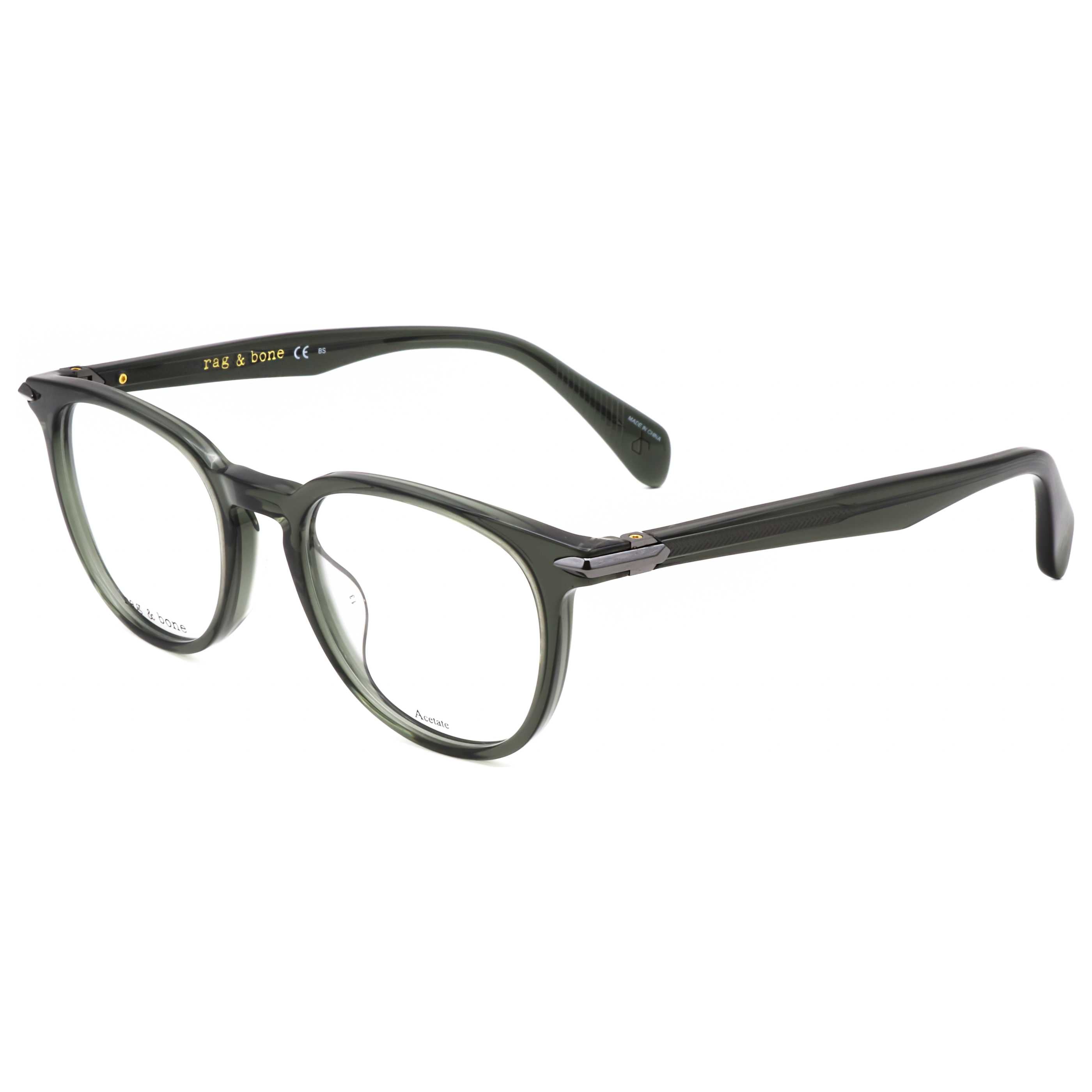 Rag & Bone Men's 50mm Dark Grey Eyeglasses RNB7028-G-HWJ-50