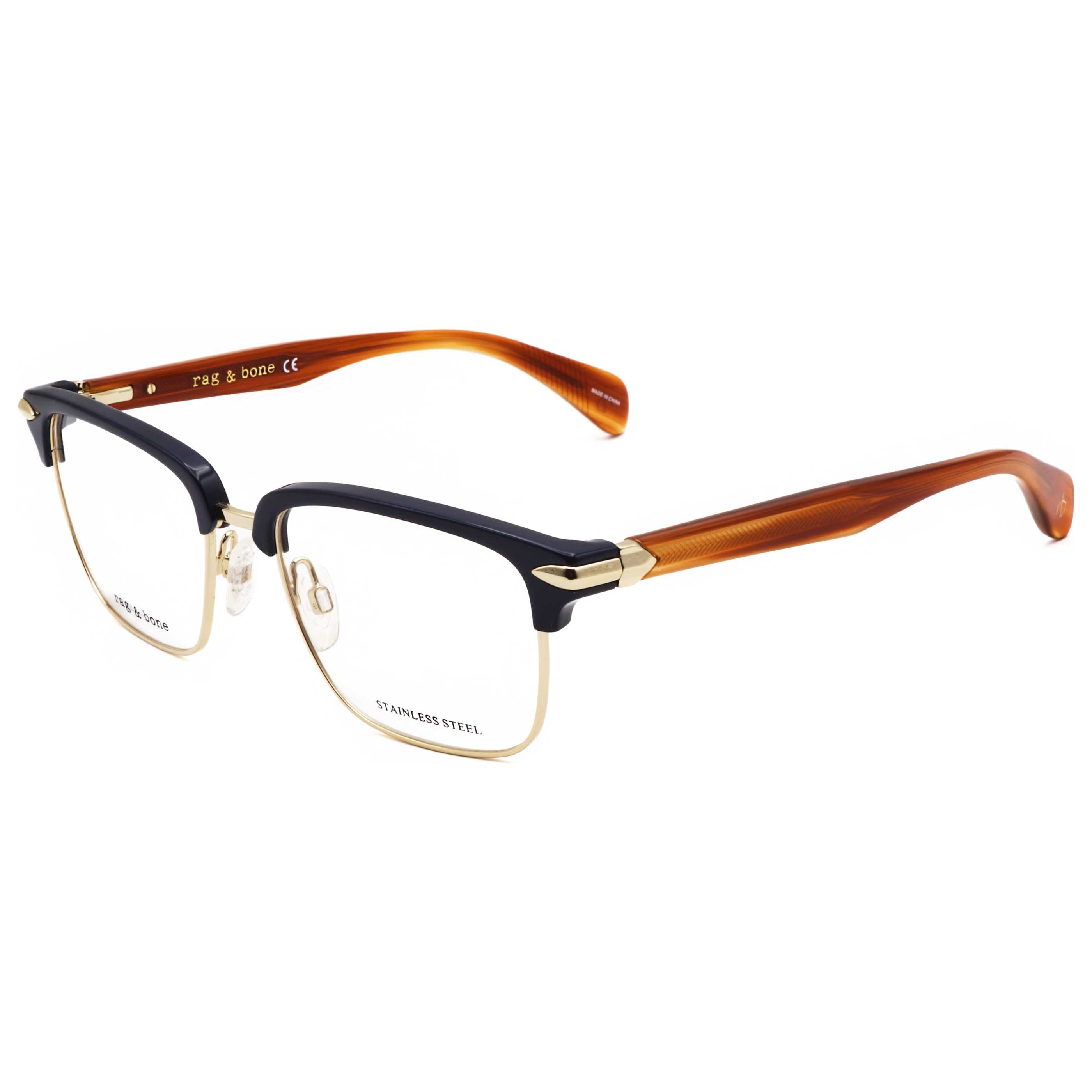 Rag & Bone Men's 53mm Blue Brown Eyeglasses RNB7038-G-S9W-53