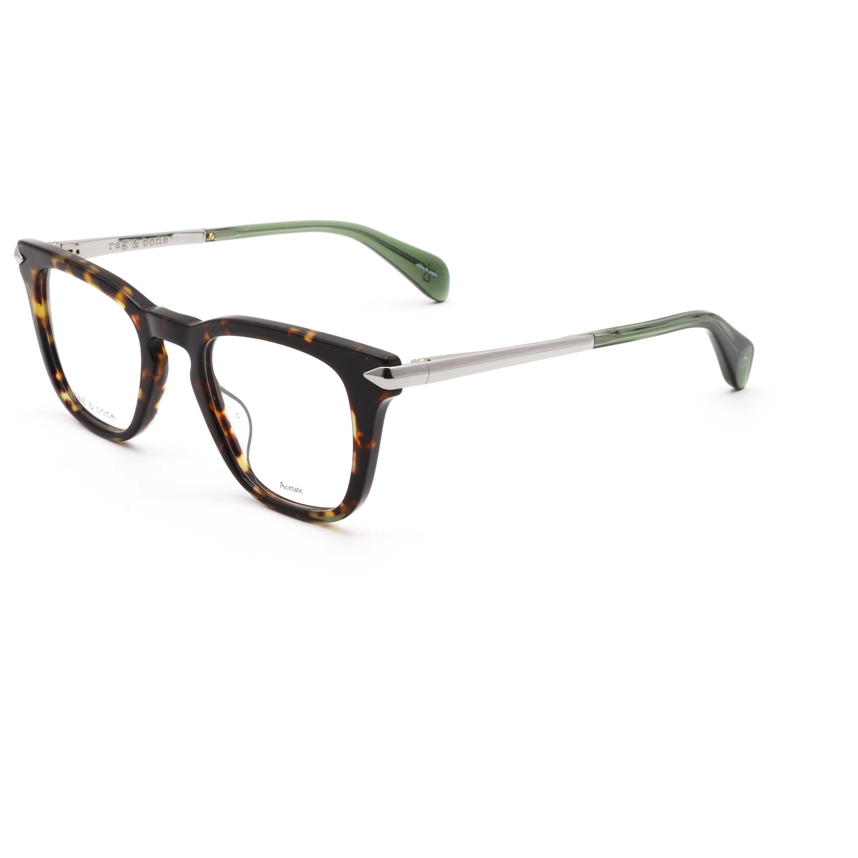 Rag & Bone Men's 48 mm Havana Khaki Eyeglasses RNB7048-4N3-48