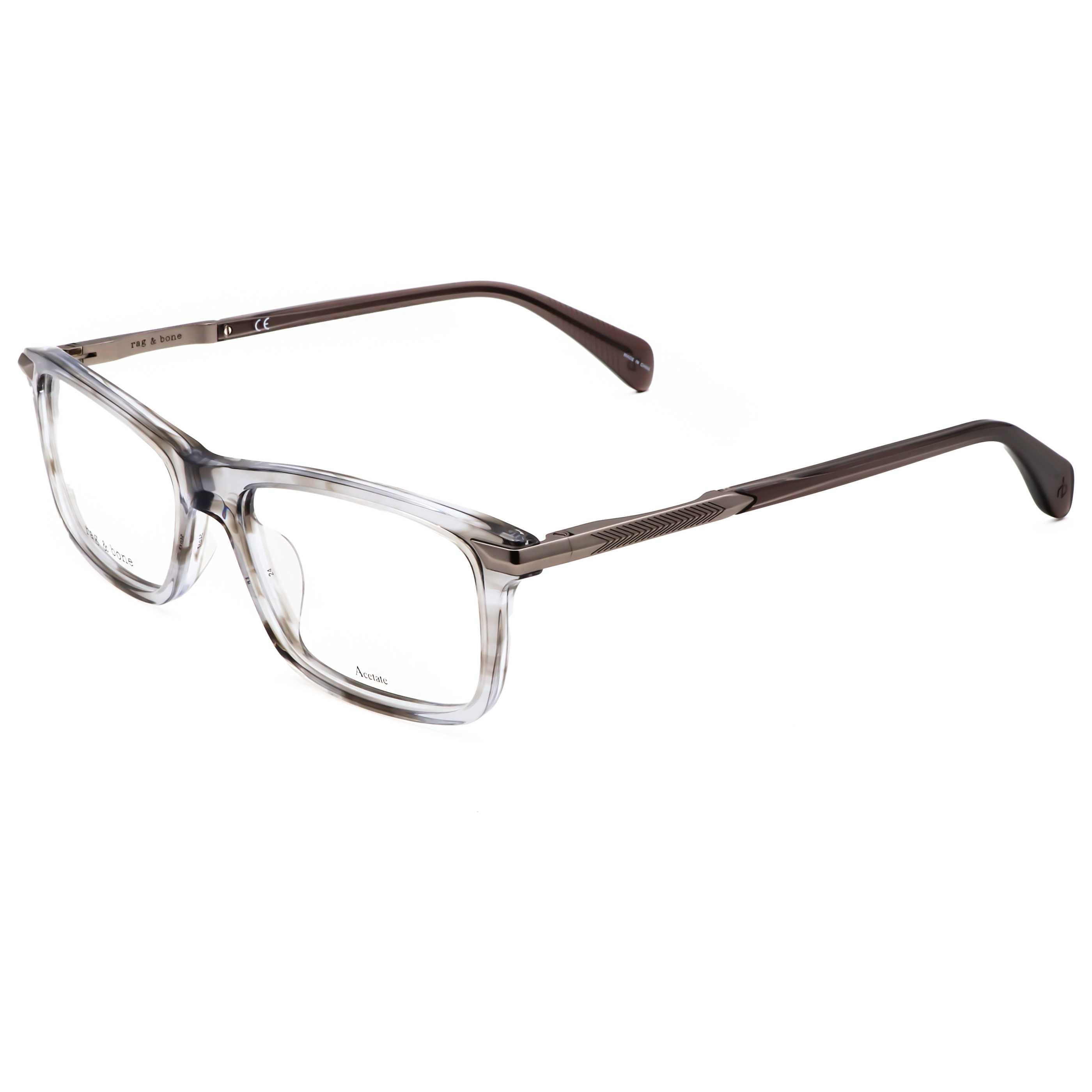 Rag & Bone Men's 54 mm Grey Horn Eyeglasses RNB7050-2W8-54