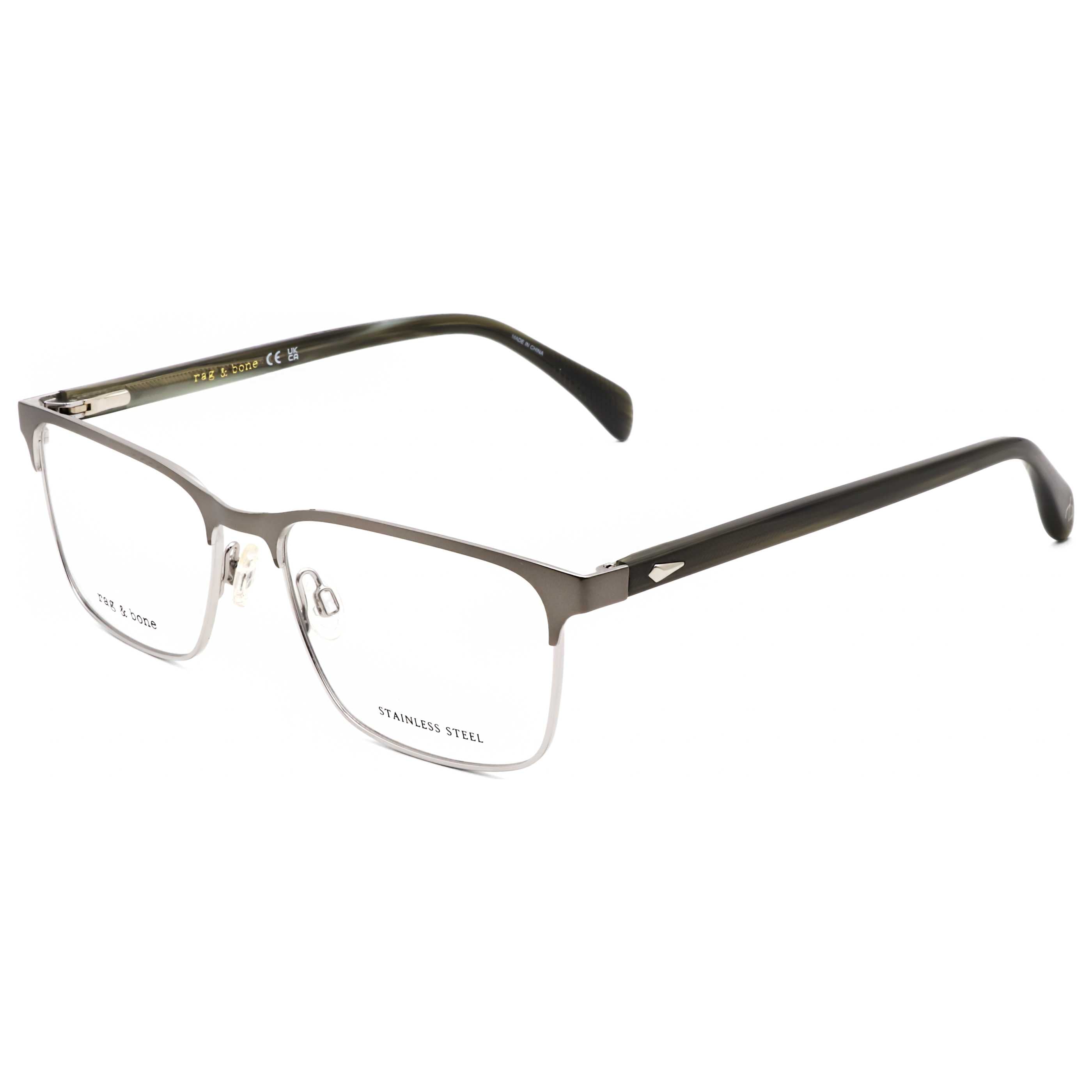 Rag & Bone Men's 56 mm Dark Ruthenium Eyeglasses RNB7051-G-TZ2-56
