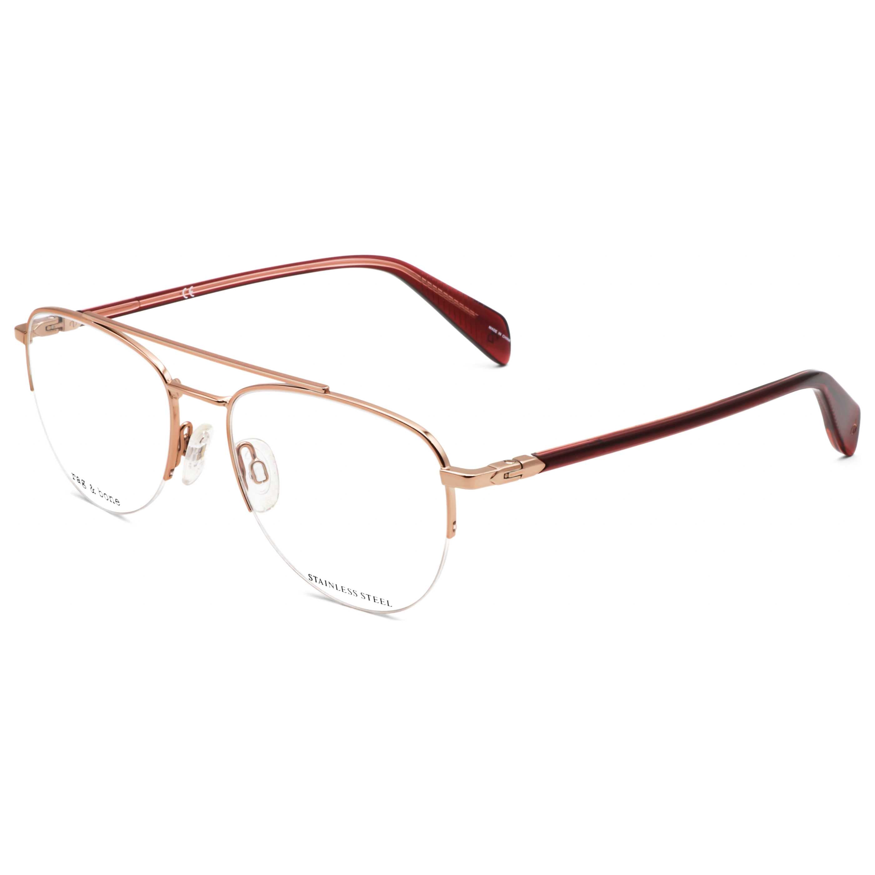 Rag & Bone Men's 54 mm Red Gold Eyeglasses RNB7054-G-AU2-54