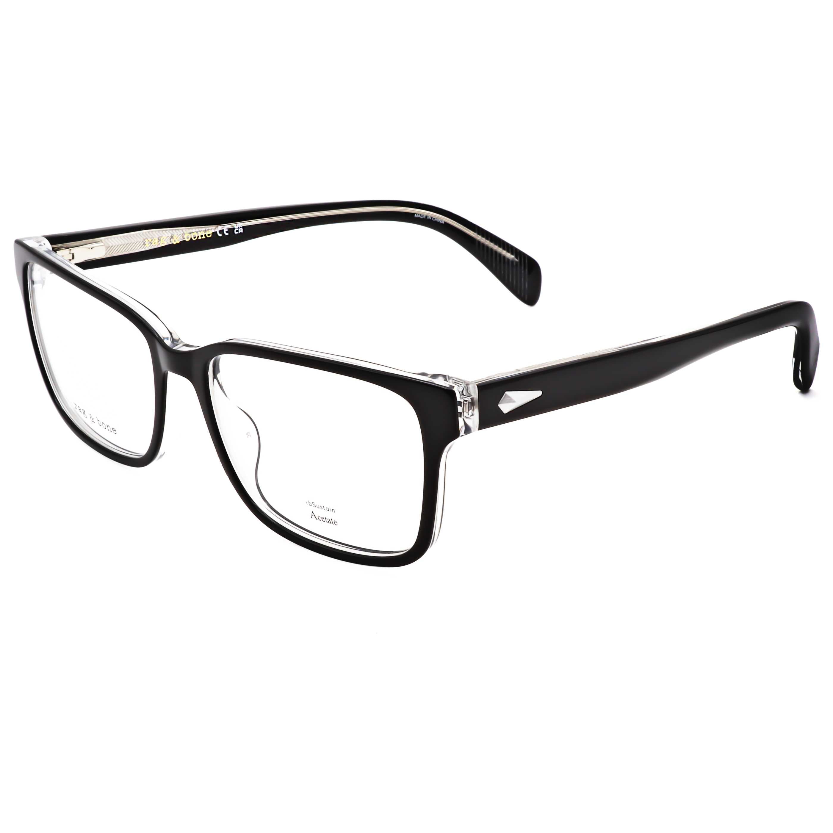 Rag & Bone Men's 58mm Black Crystal Eyeglasses RNB7059-G-7C5-58