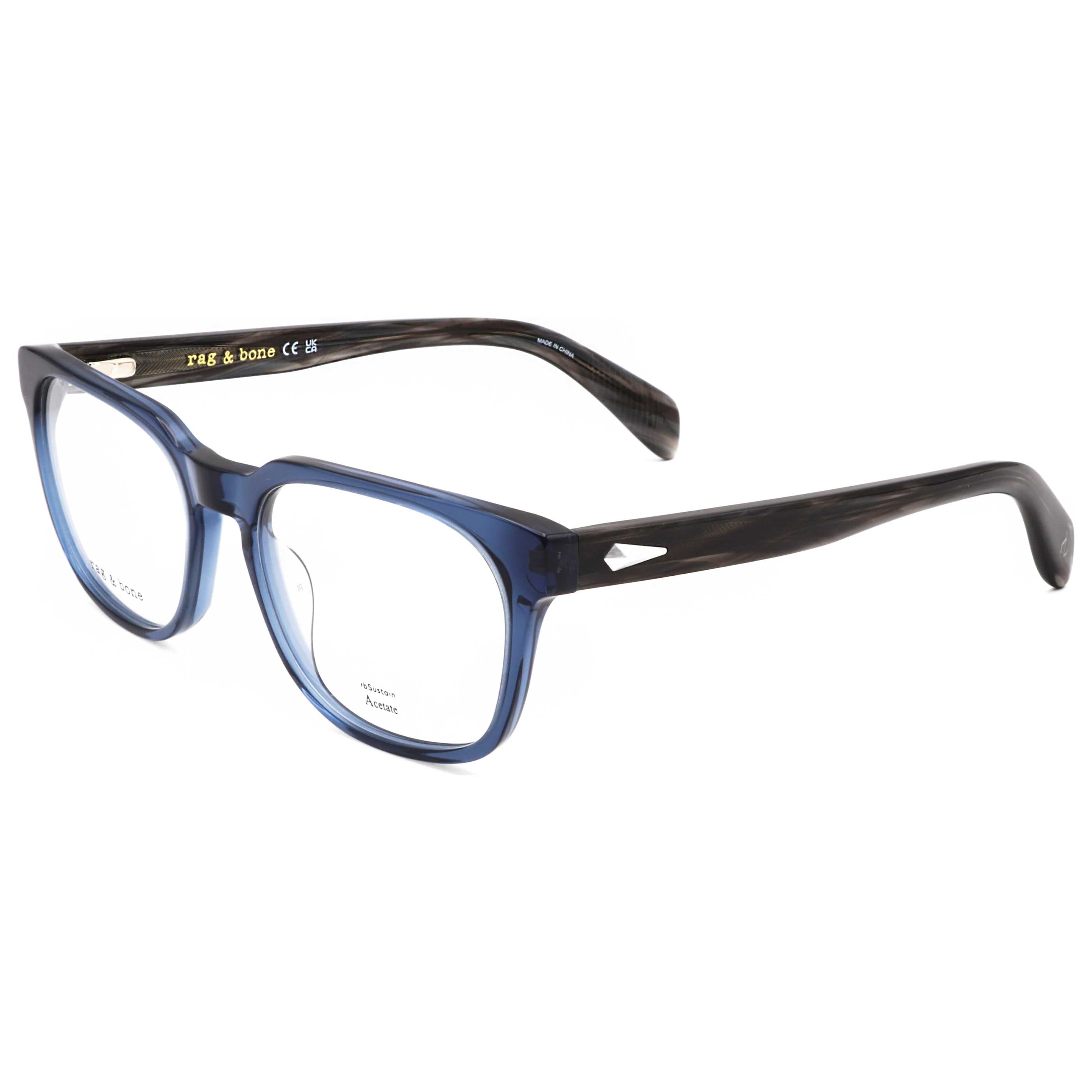 Rag & Bone Men's 55 mm Blue Eyeglasses RNB7060-G-PJP-55