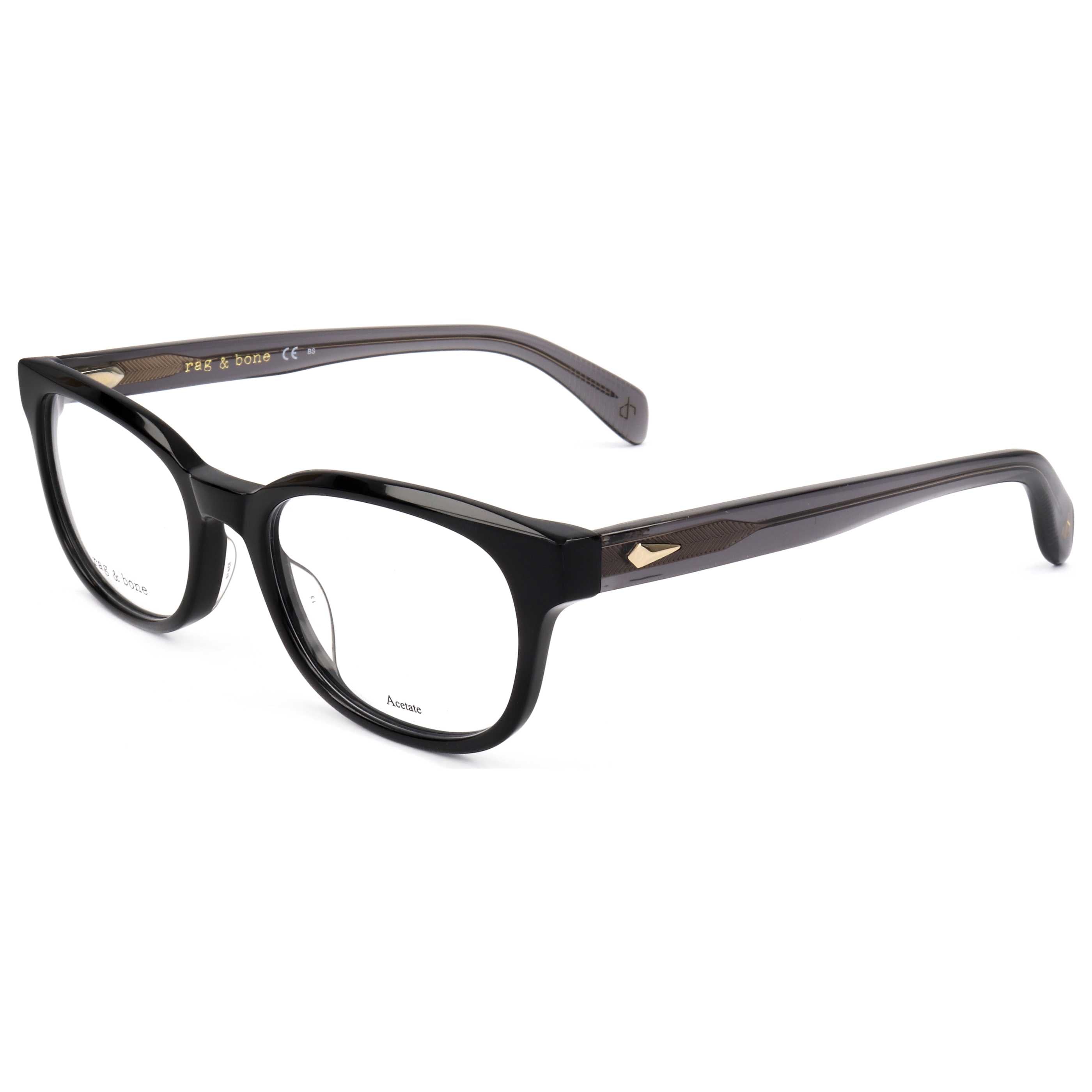 Rag & Bone Unisex 53 mm Black Eyeglasses RNB8000-807-53