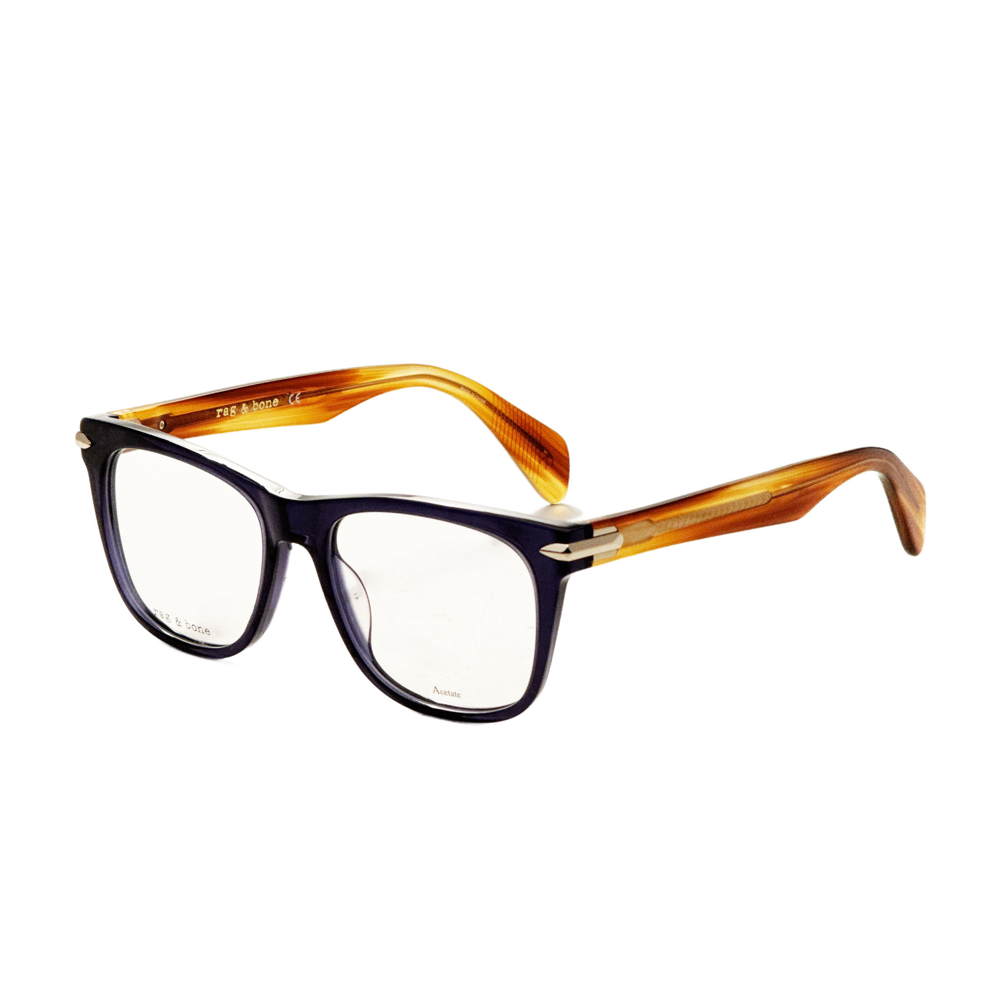 Rag & Bone Men's 54mm Blue Brown Eyeglasses RNB7004-S9W-54