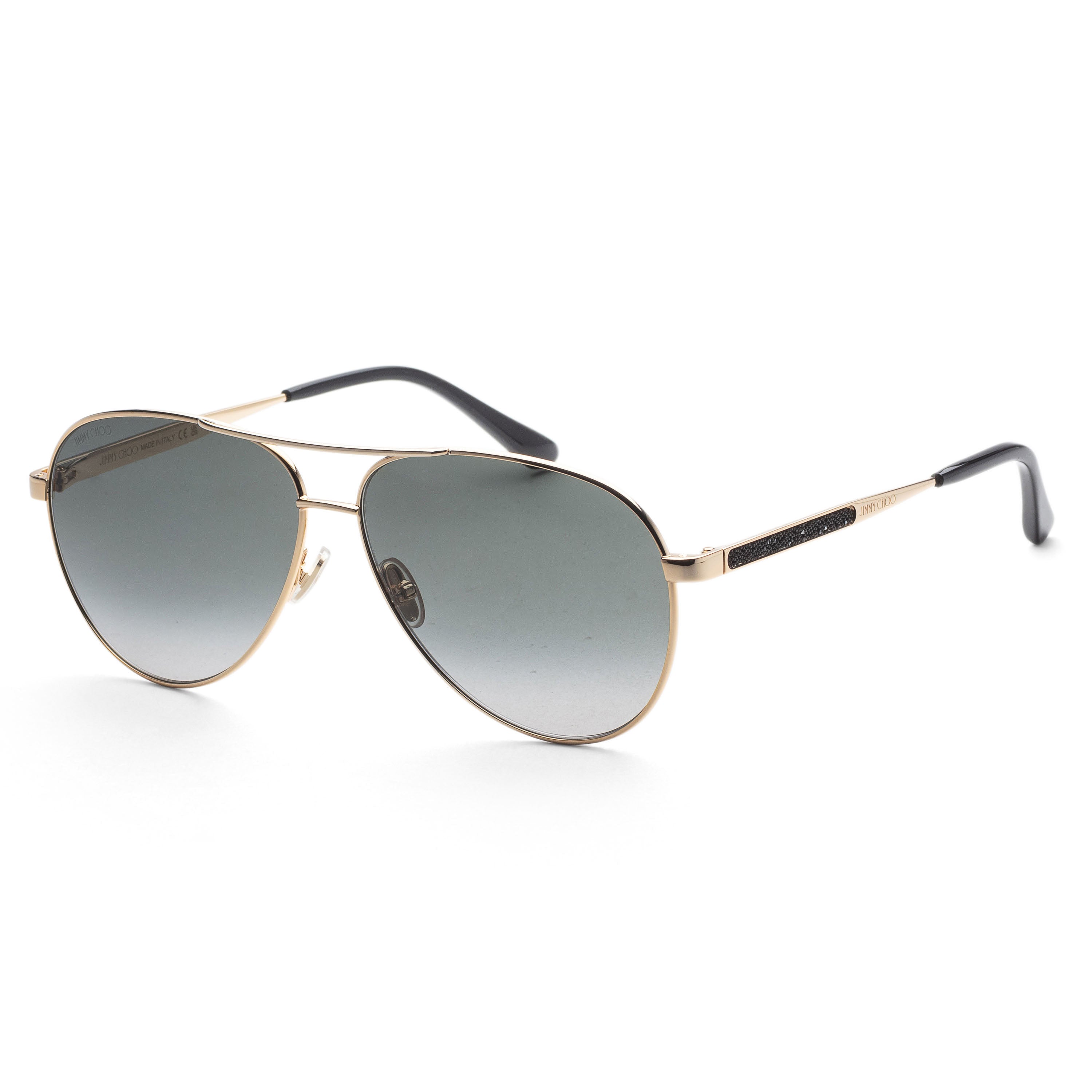 Jimmy Choo Women's 60mm Black Gold Sunglasses JIMENA-S-2M2-60