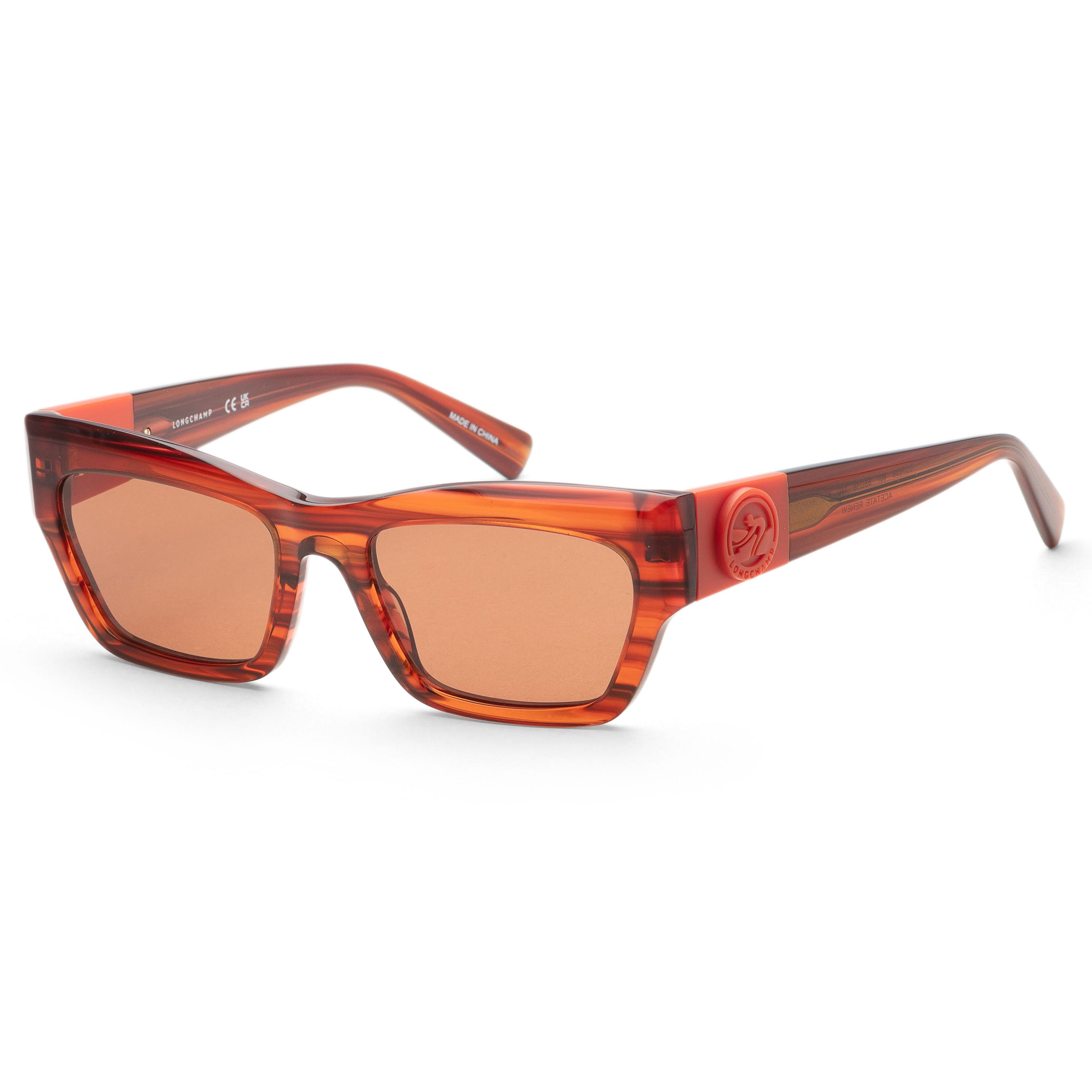 Longchamp Women's 53 mm Striped Red Sunglasses LO763S-607