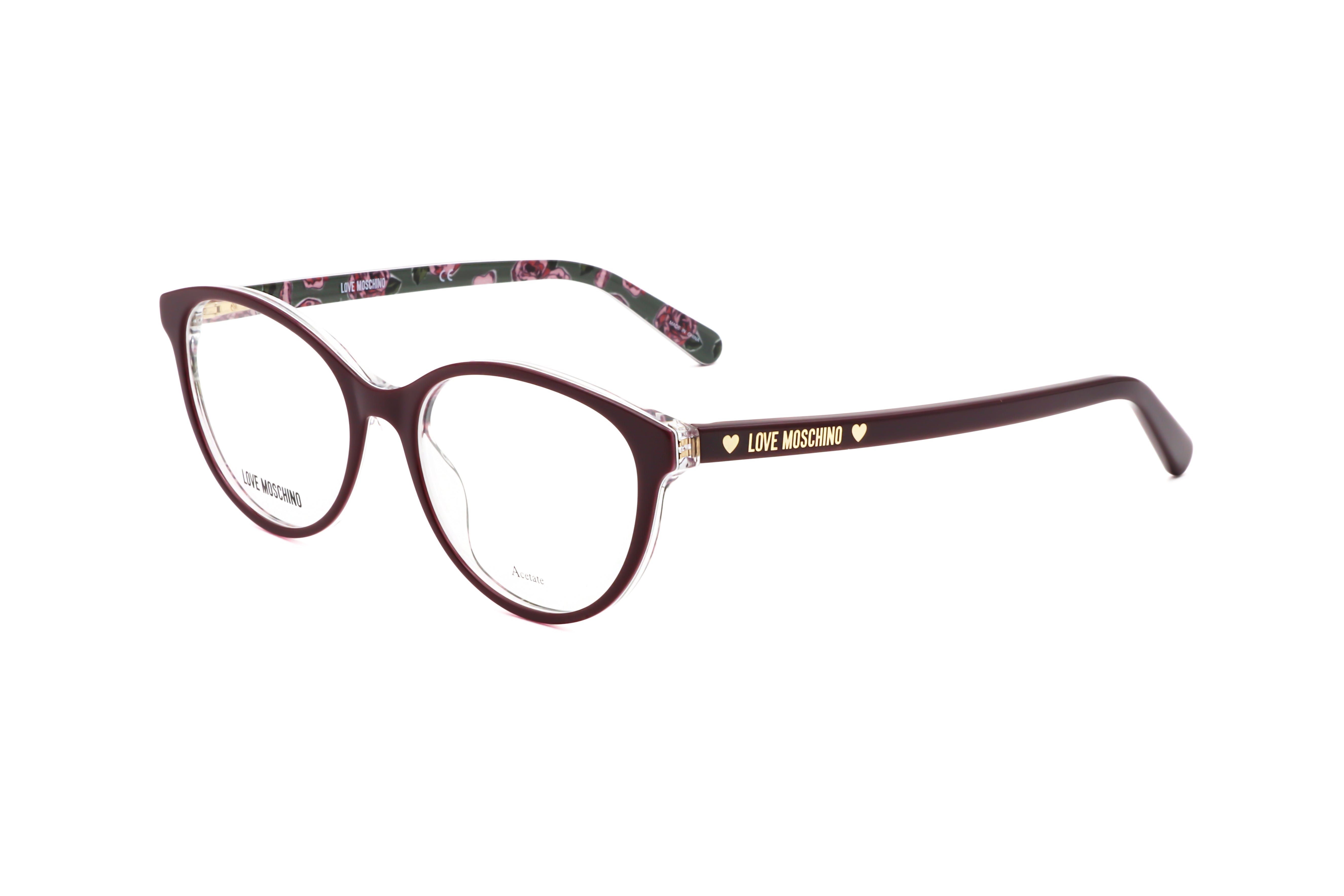Love Moschino Women's 52mm Plum Eyeglasses MOL525-0T7-52
