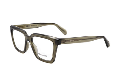 Ferragamo Unisex 52mm Transparent Khaki Eyeglasses SF2985-320-52