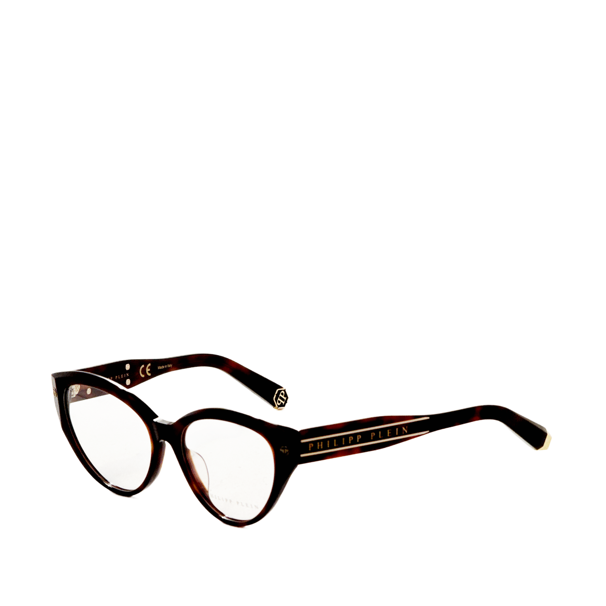Philipp Plein Women's 54 mm Shiny Dark Havana Eyeglasses VPP052M540752