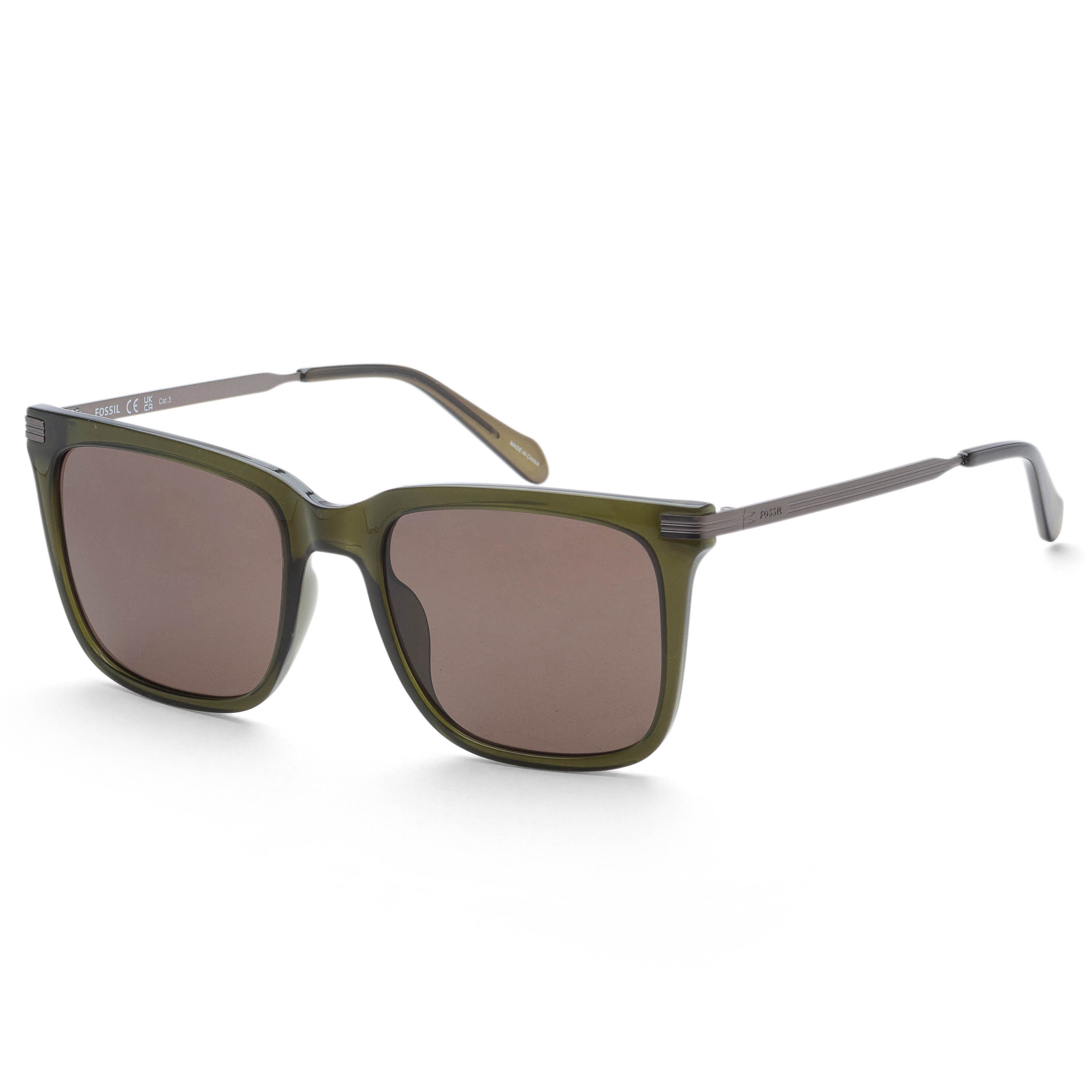 Fossil Men's 56 mm Crystal Green Sunglasses FOS3152-G-S-0OX-56