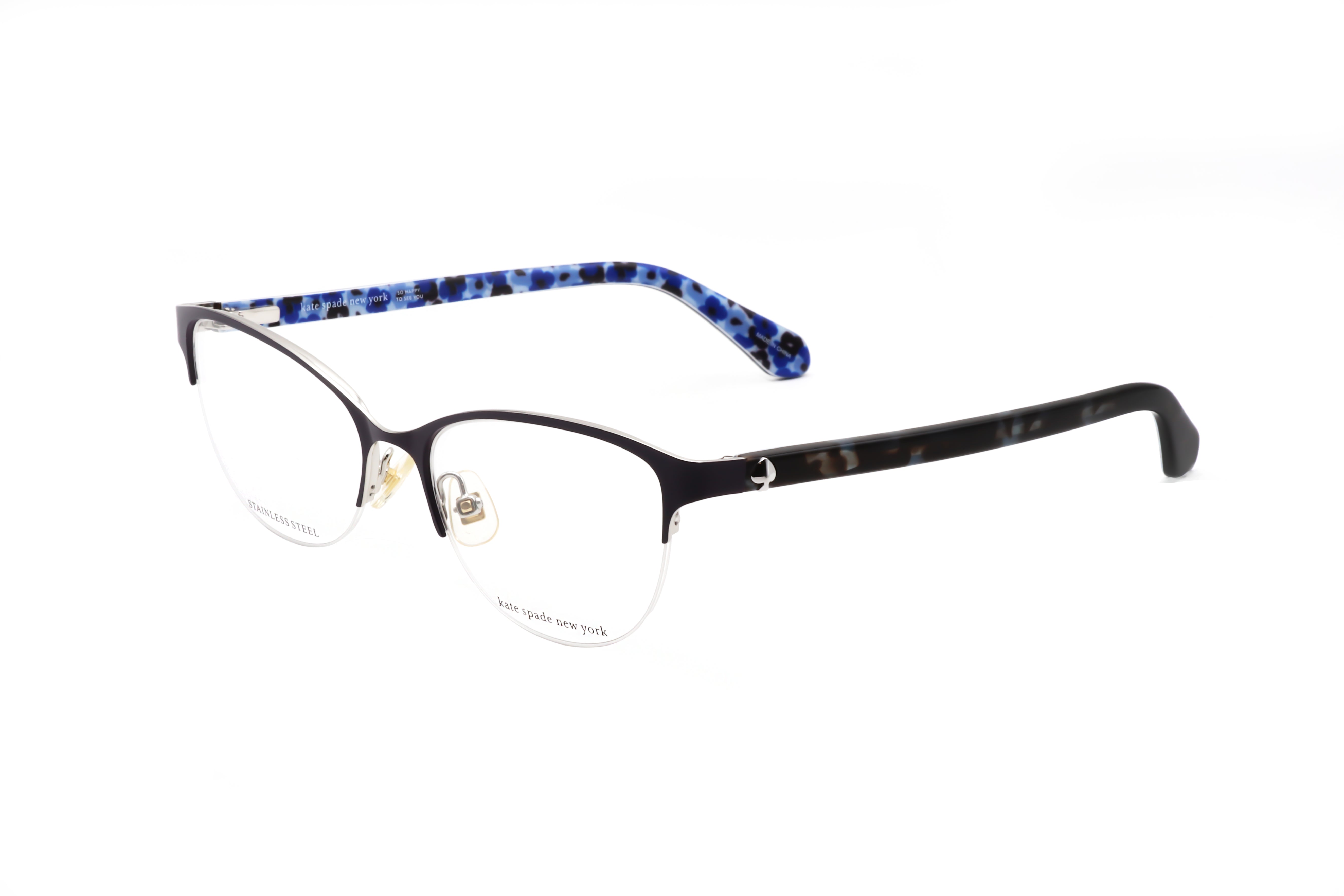 Kate Spade Women's 51mm Matte Blue Silver Eyeglasses ADALINA-F2G-51
