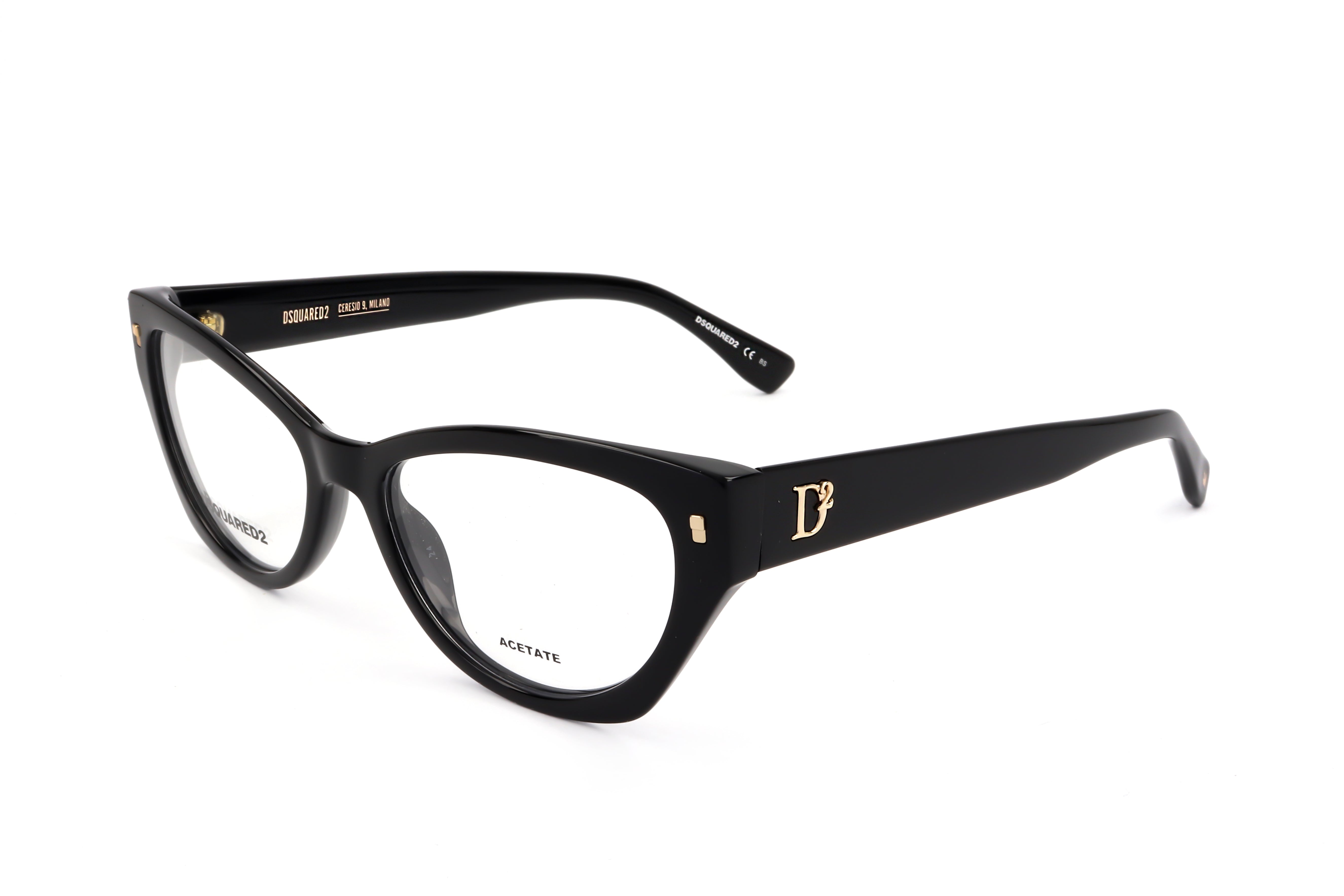 Dsquared2 Women's 54mm Black Gold Eyeglasses D20043-2M2-54