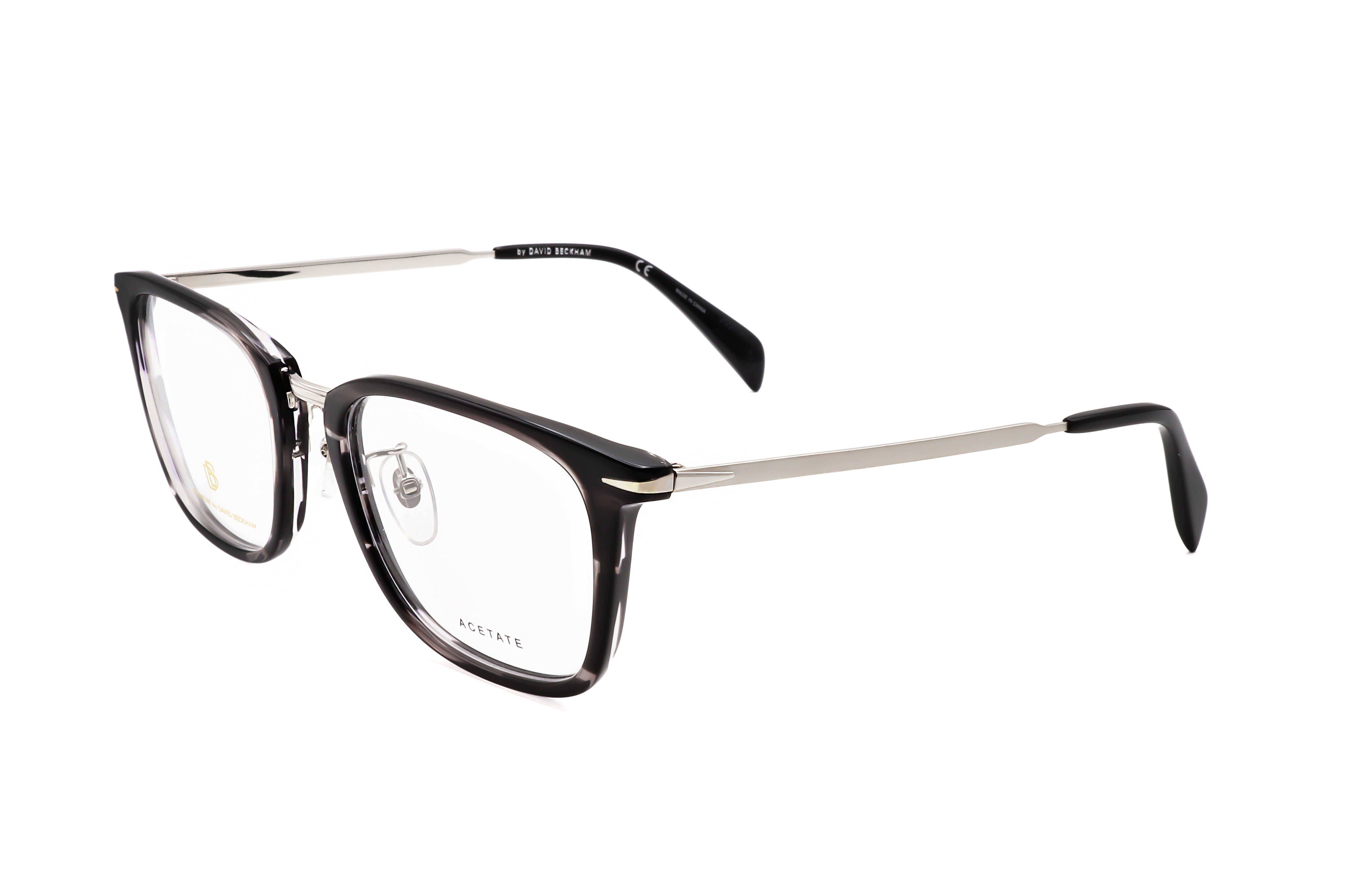 David Beckham Men's 53mm Grey Horn Eyeglasses DB7060-F-2W8-53