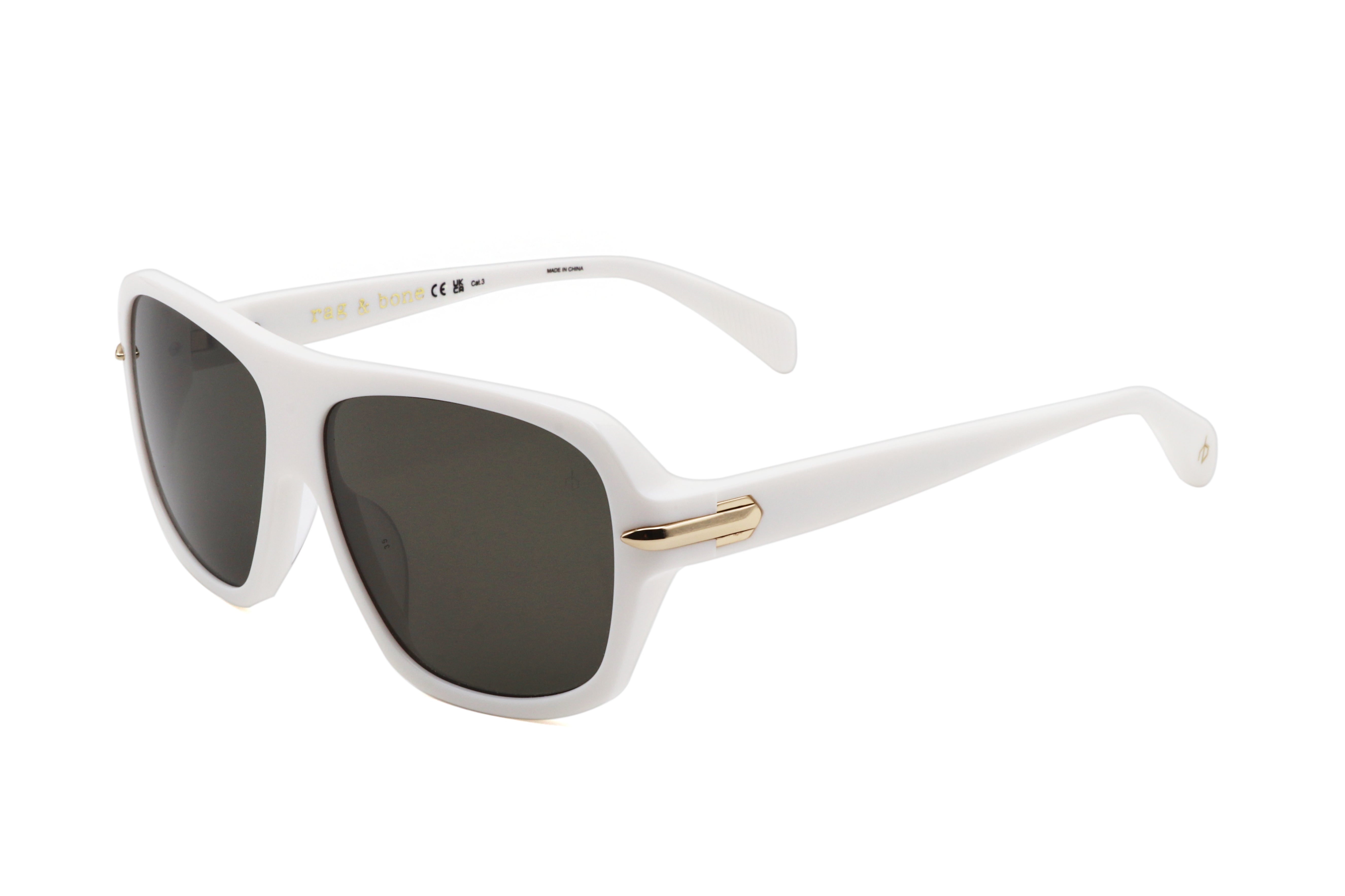 Rag & Bone Unisex 57mm White Sunglasses RNB6005-S-VK6-57