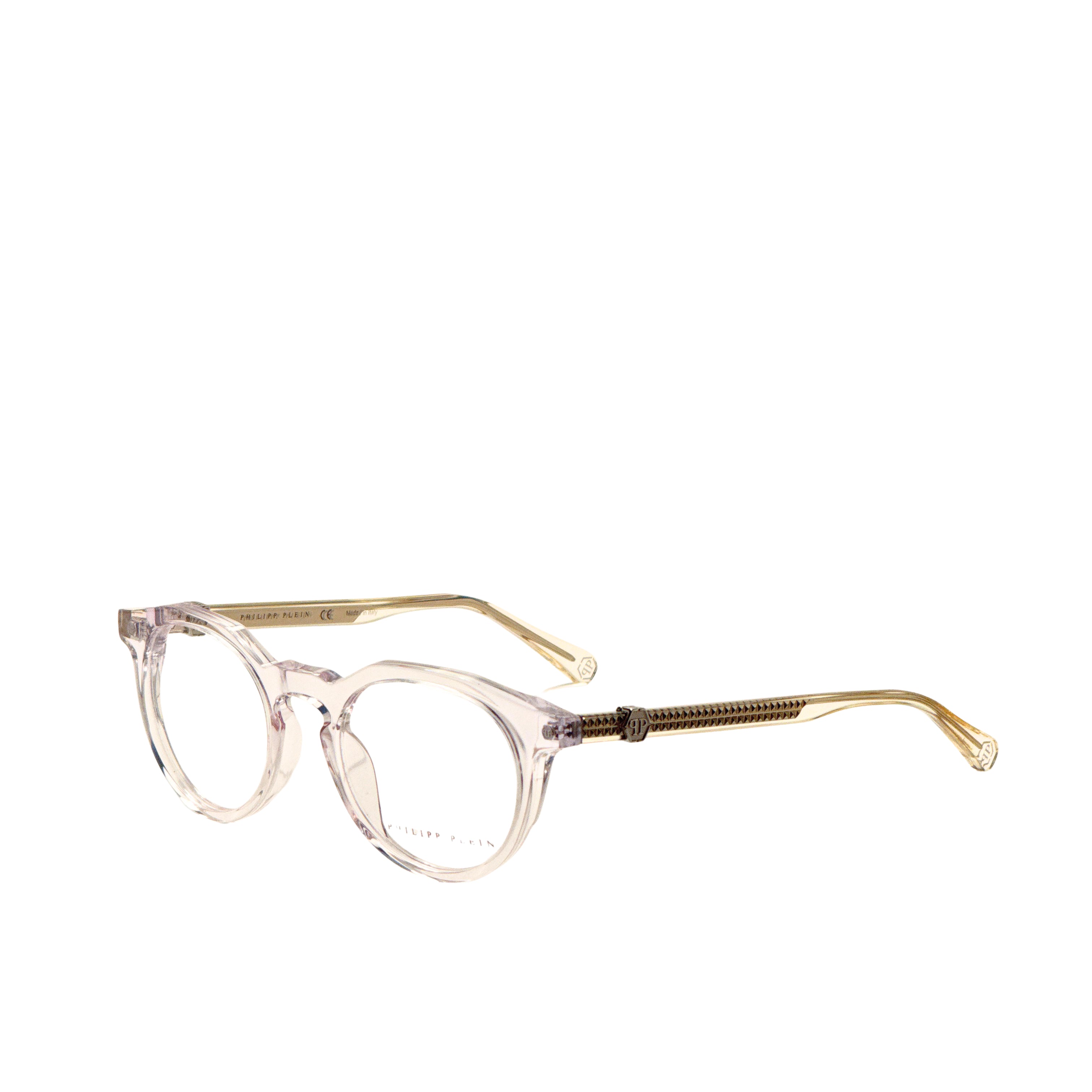 Philipp Plein Men's 49mm Shiny Crystal Eyeglasses VPP060M49880Y