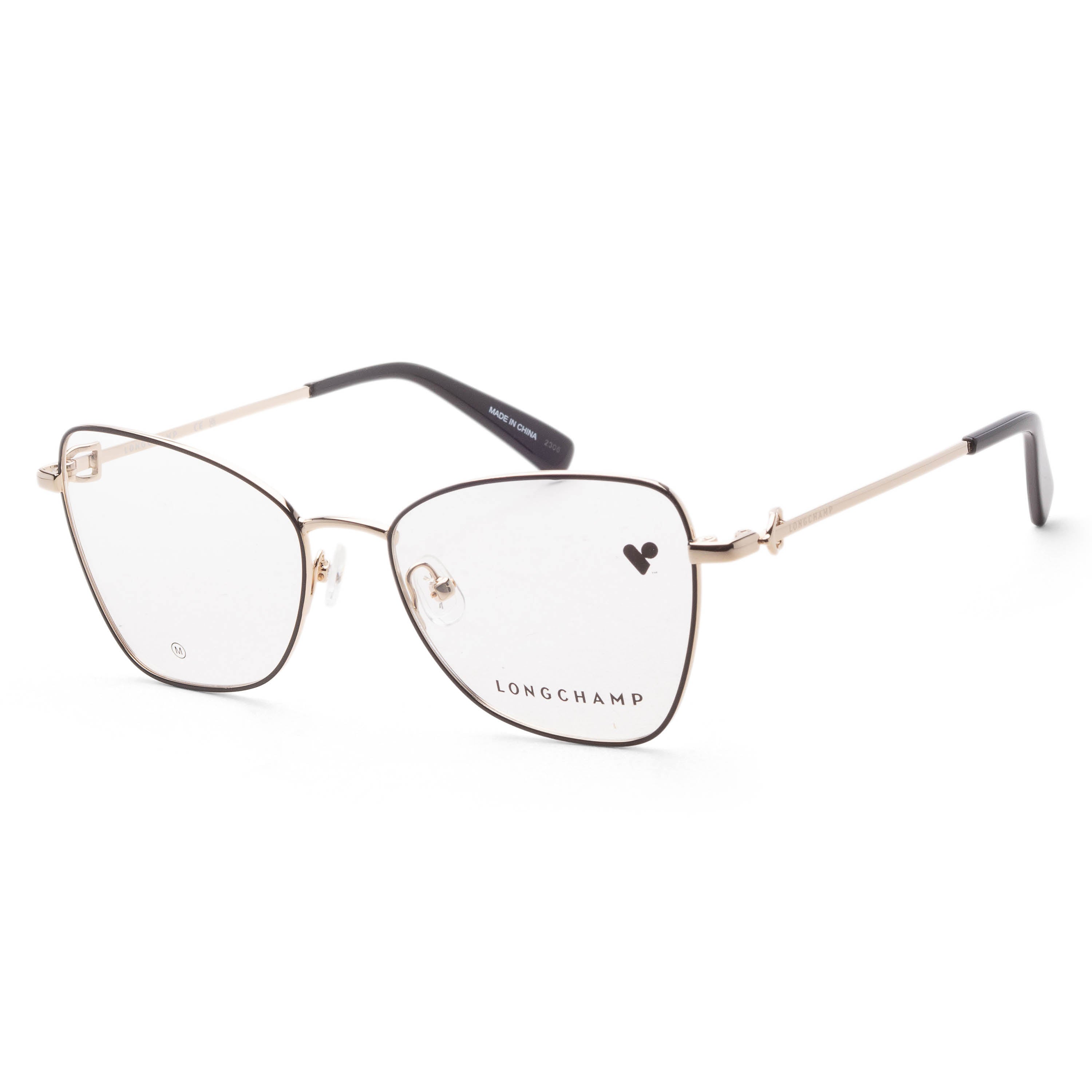 Longchamp Women's 52mm Gold Black Eyeglasses LO2157-728
