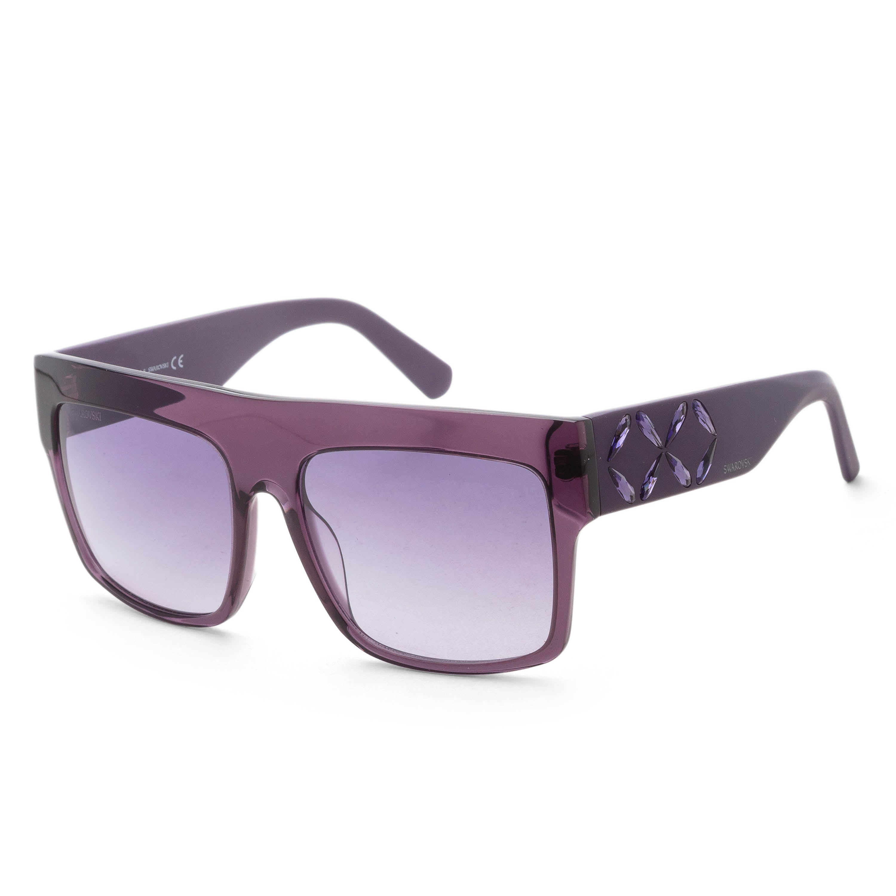 Swarovski Women's 56 mm Shiny Violet Sunglasses SK0128-5681Z