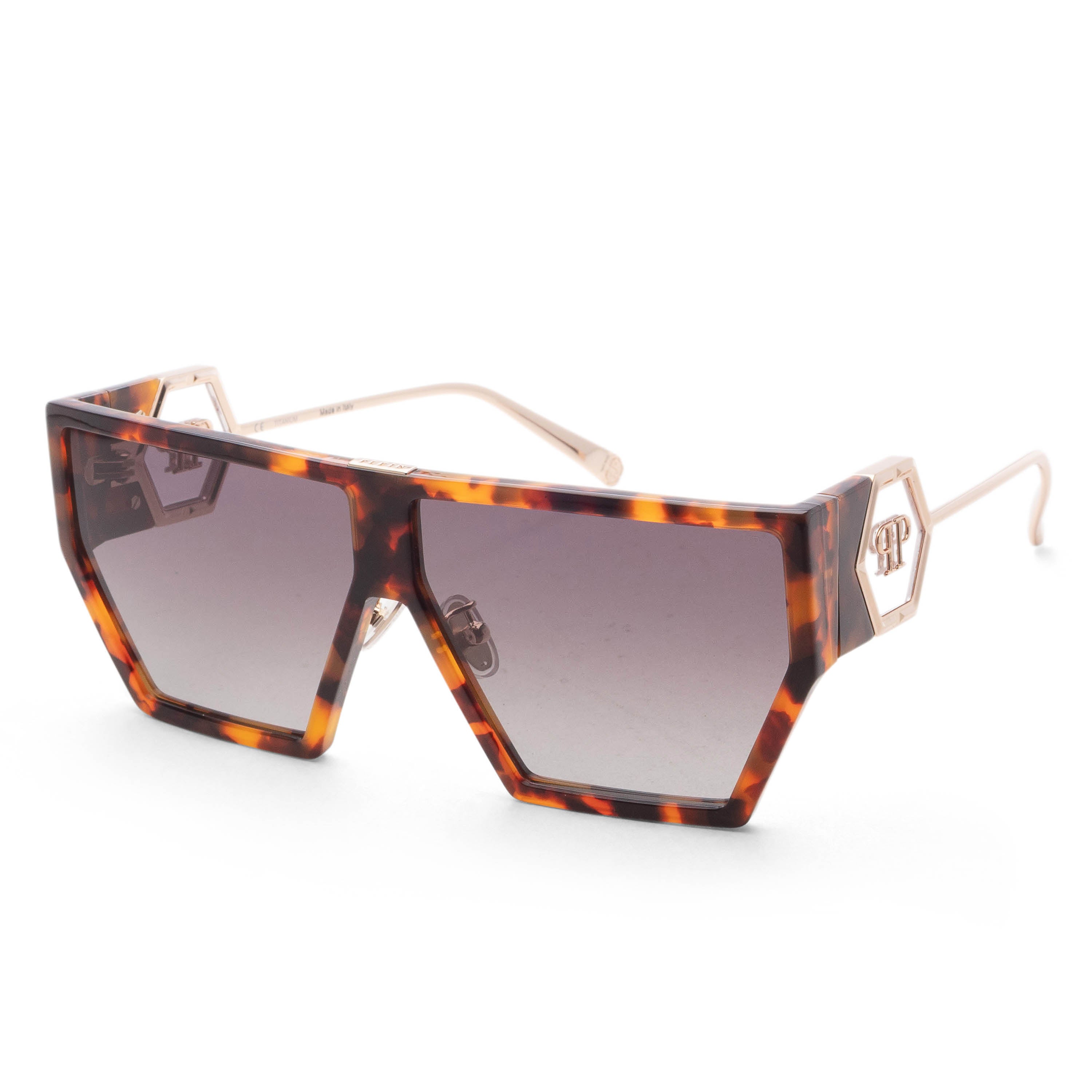 Philipp Plein Women's 65 mm Black Havana Sunglasses SPP040M650728