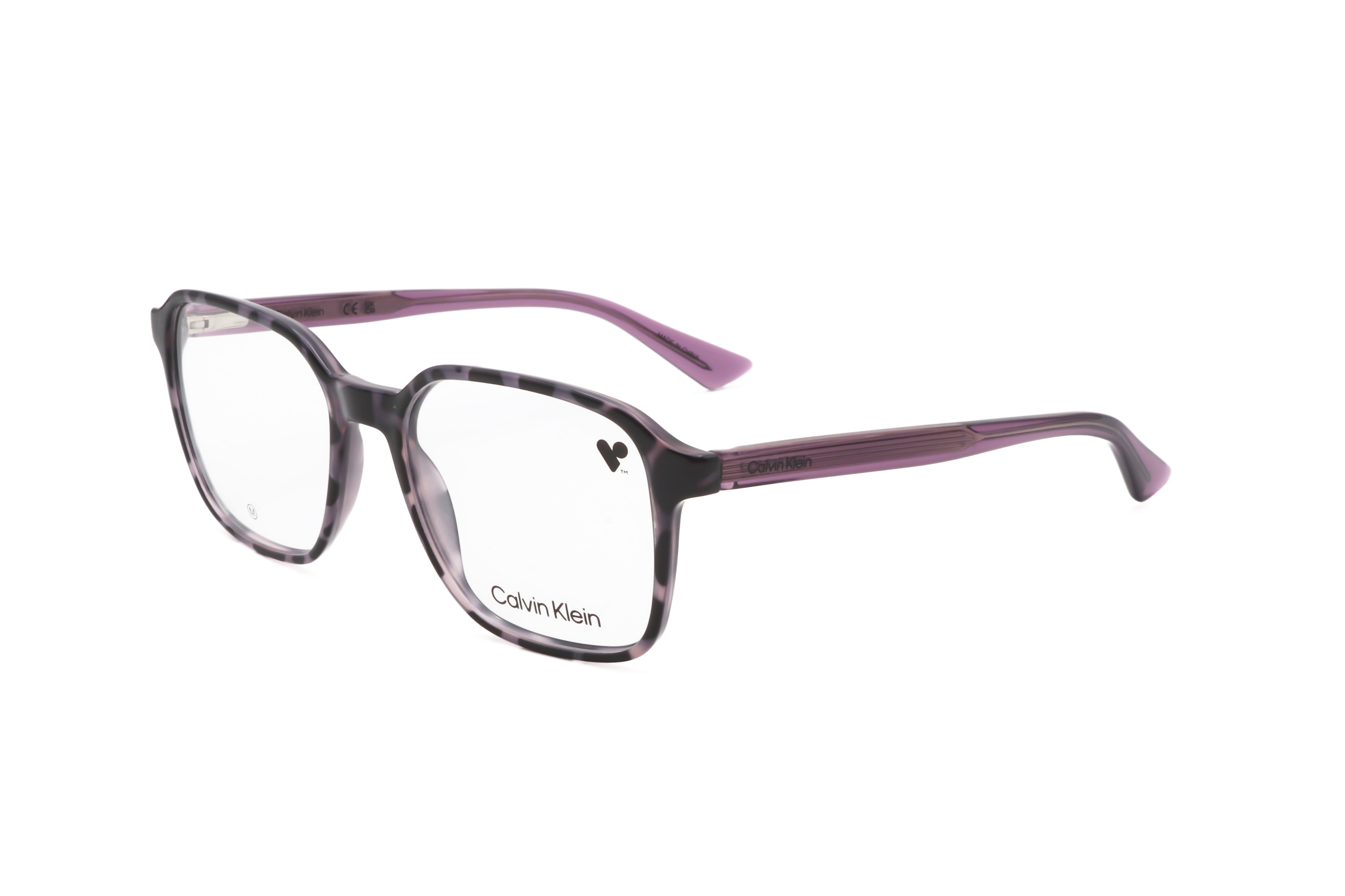 Calvin Klein Unisex 52 mm Violet Havana Eyeglasses CK23524-528