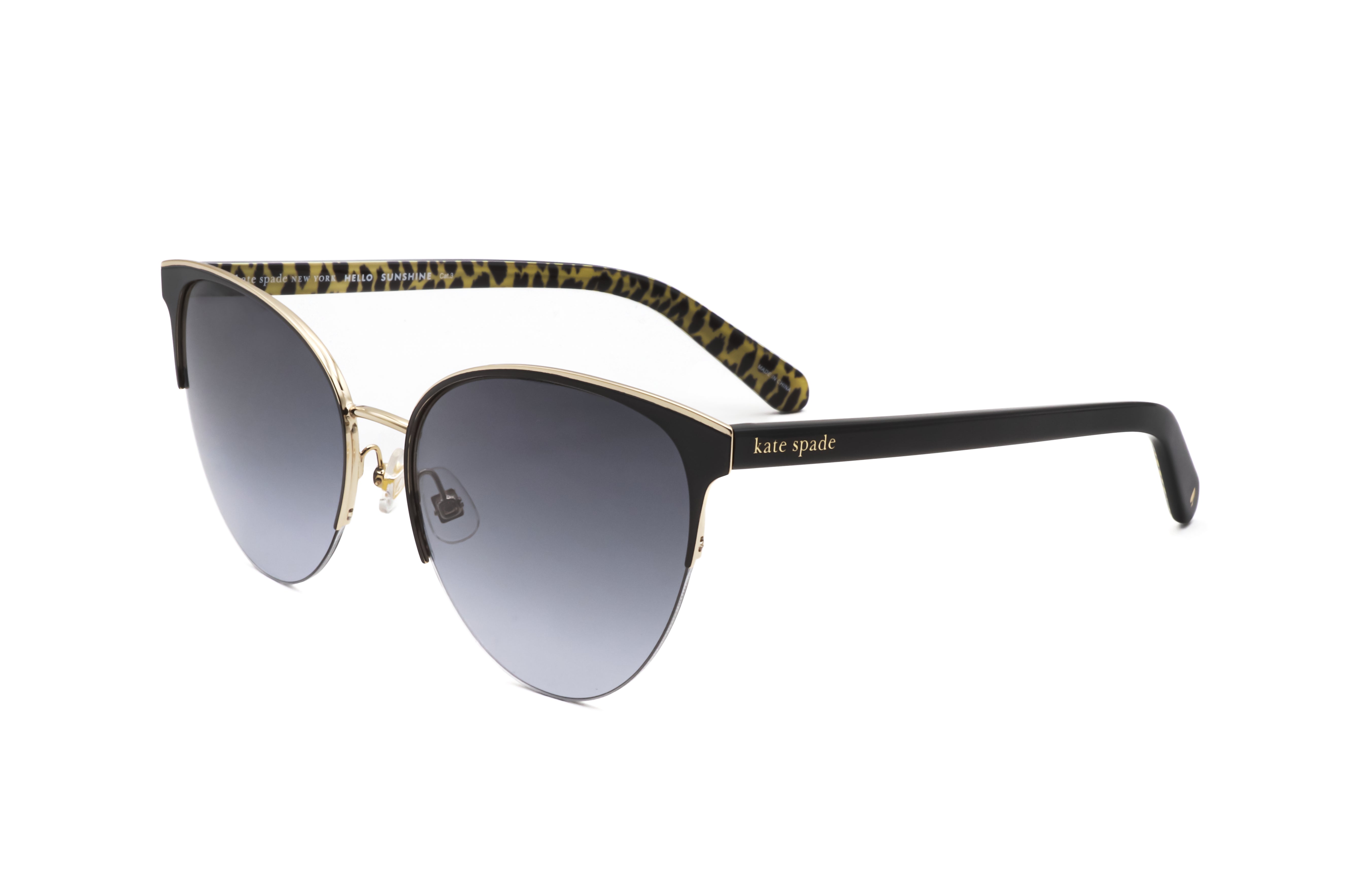 Kate Spade Women's 57mm Black Grey Shaded Sunglasses IZARAGS-0807-9O
