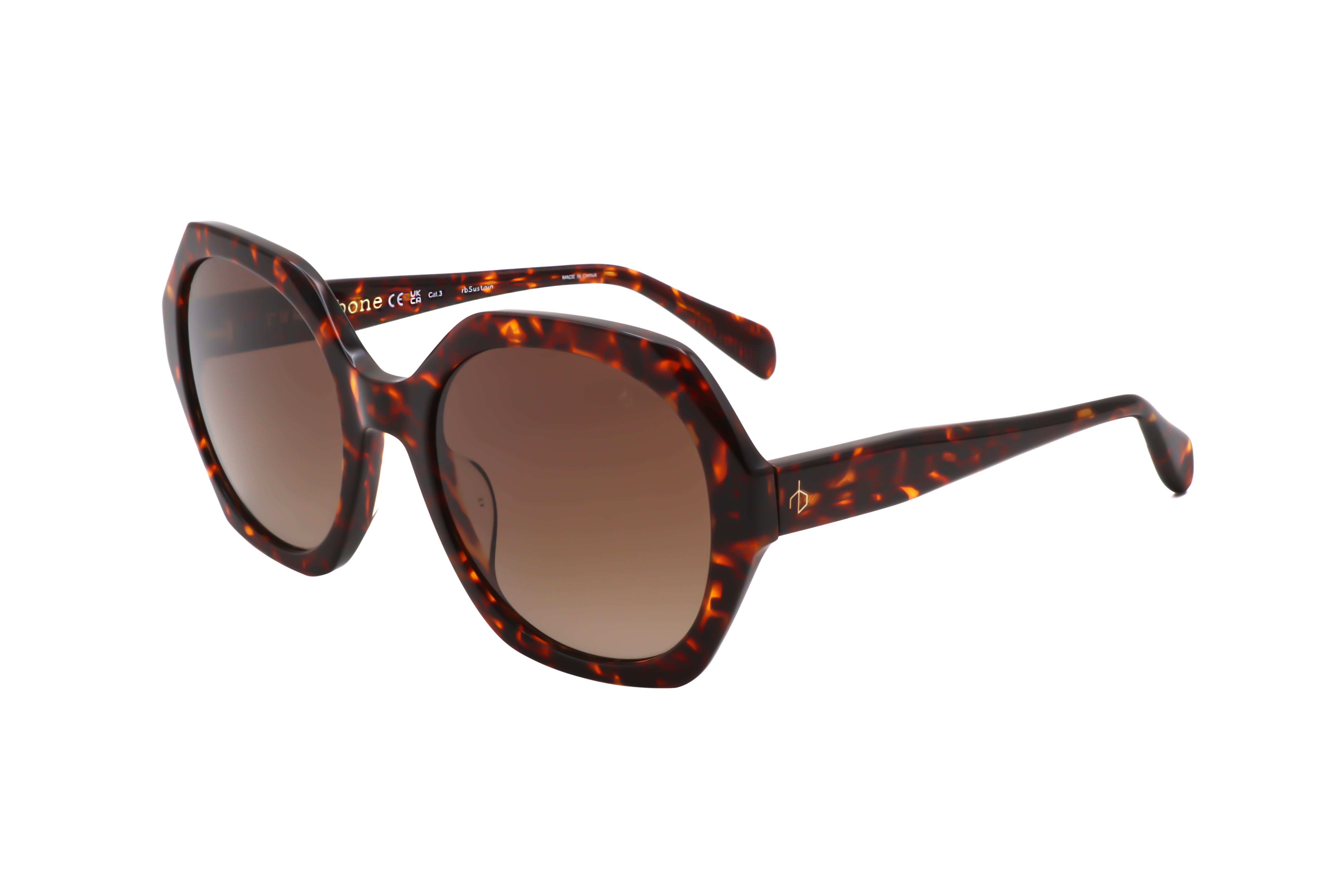 Rag & Bone Women's 55 mm Havana Sunglasses RNB1078-S-086-55